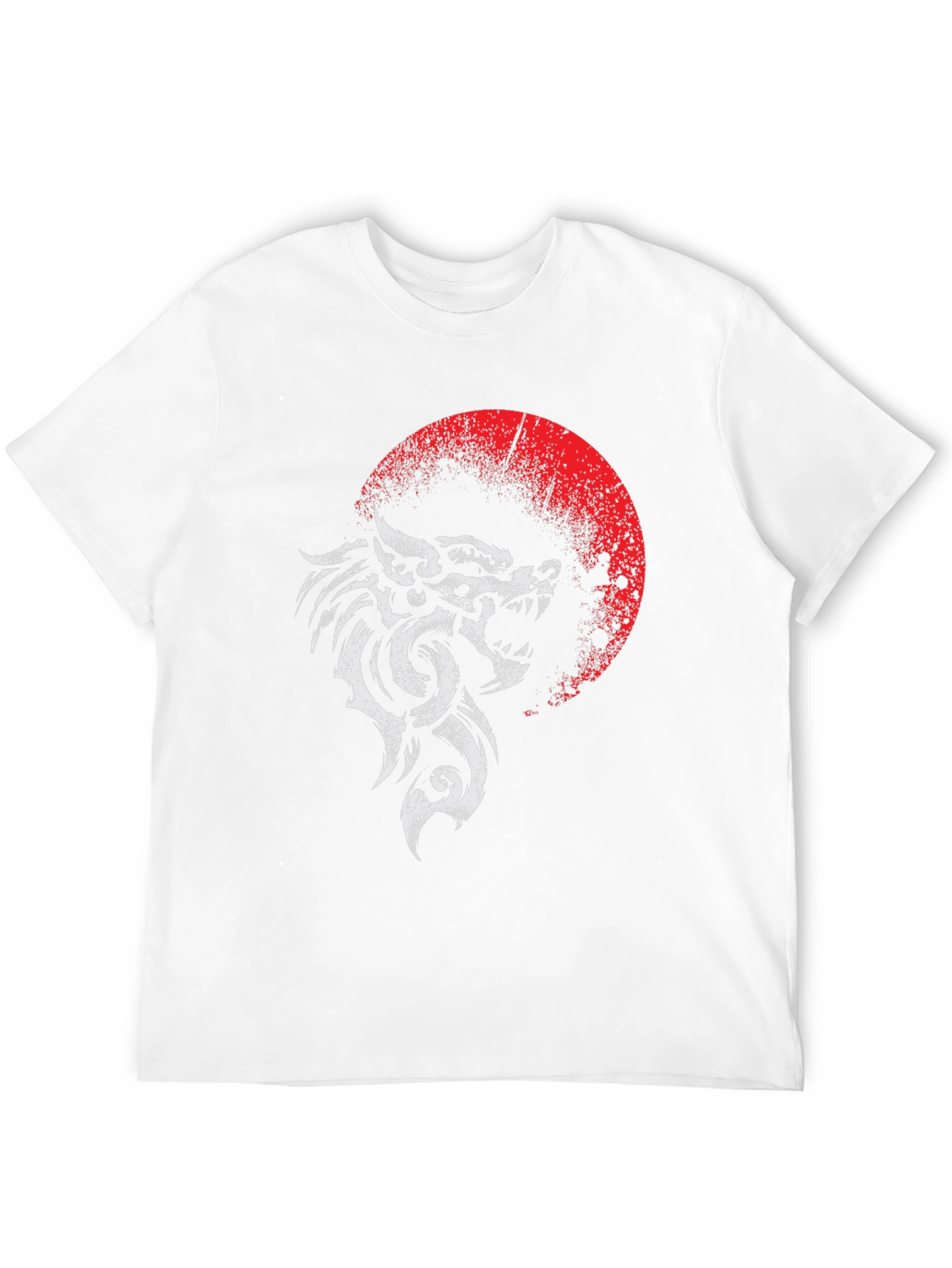 Wolf & Moon Graphic T-Shirt - Black