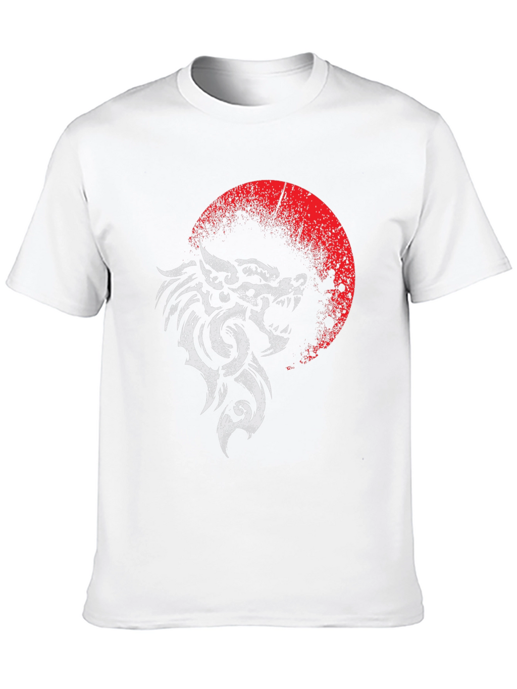Wolf & Moon Graphic T-Shirt - Black