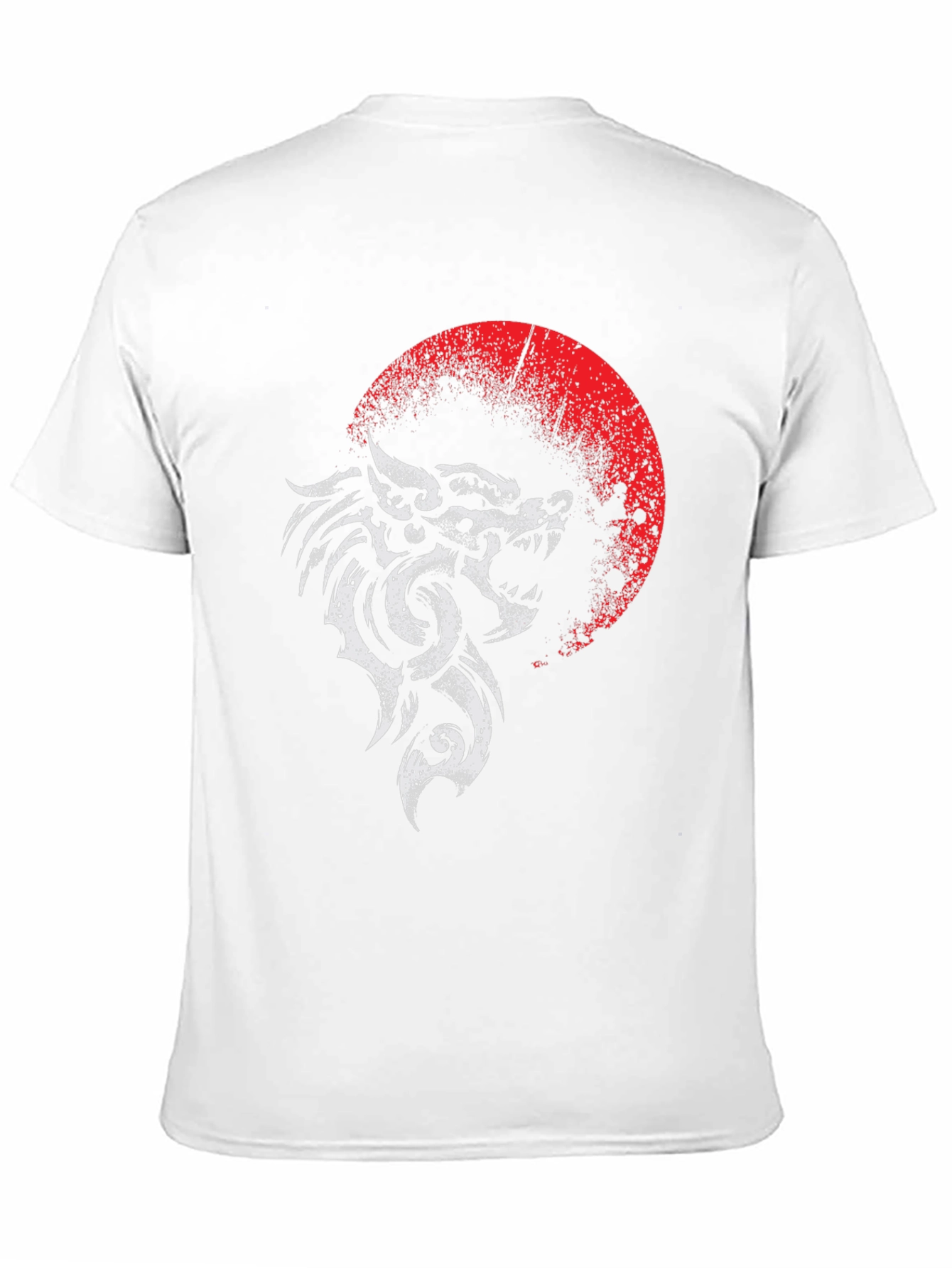 Wolf & Moon Graphic T-Shirt - Black