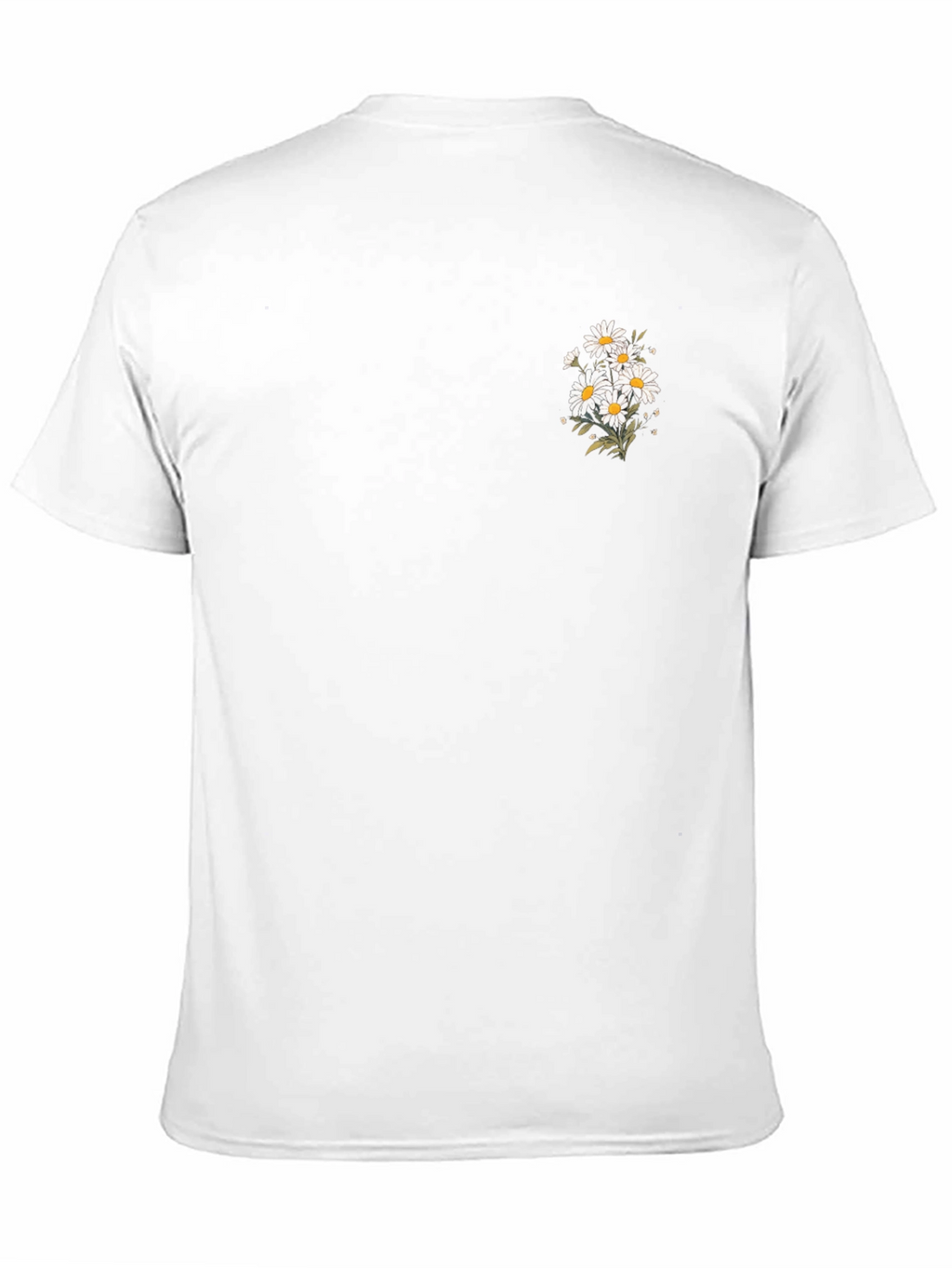 Black T-Shirt with Daisy Graphic