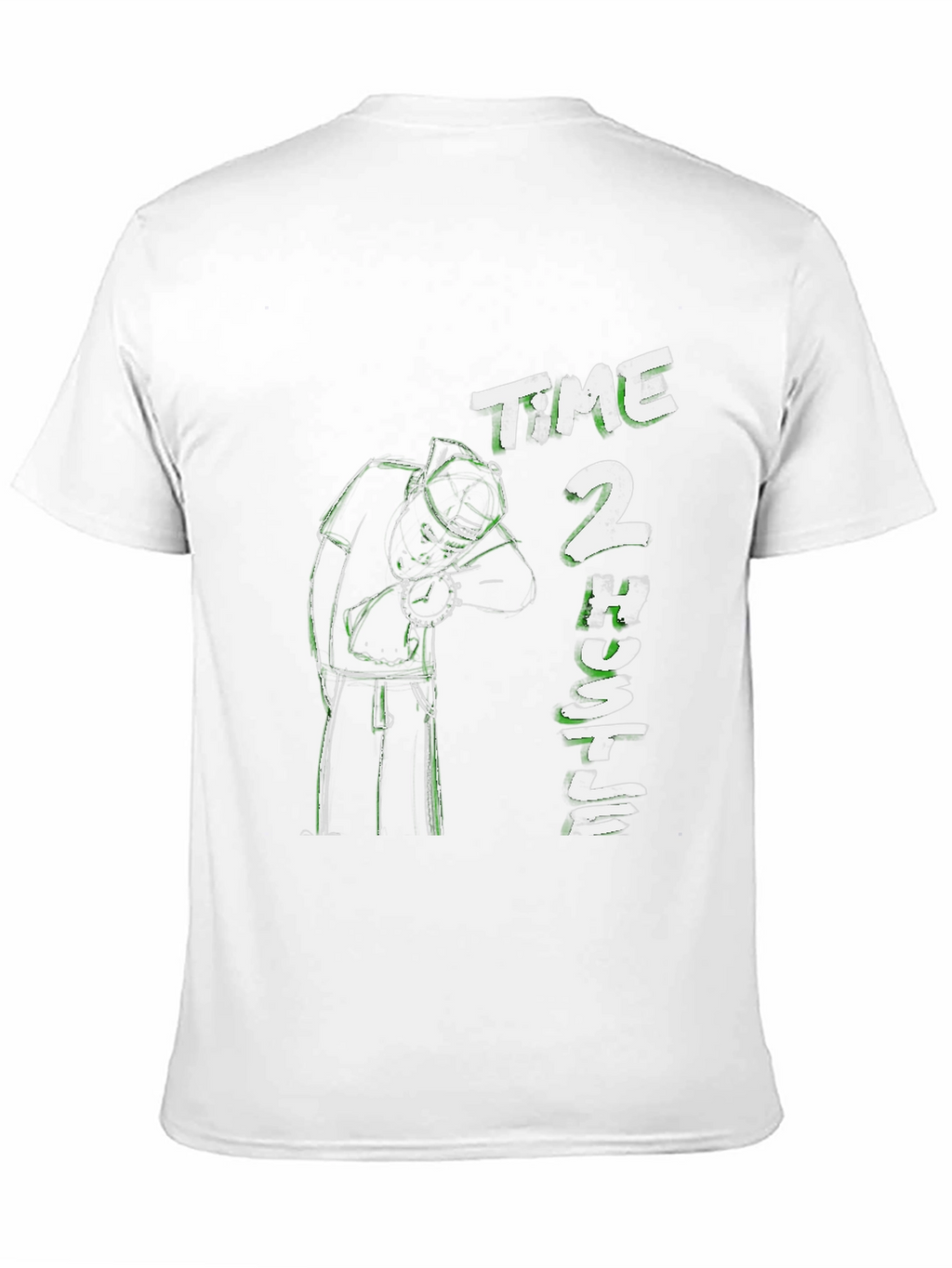 Time 2 Hustle Graphic Print Black T-Shirt