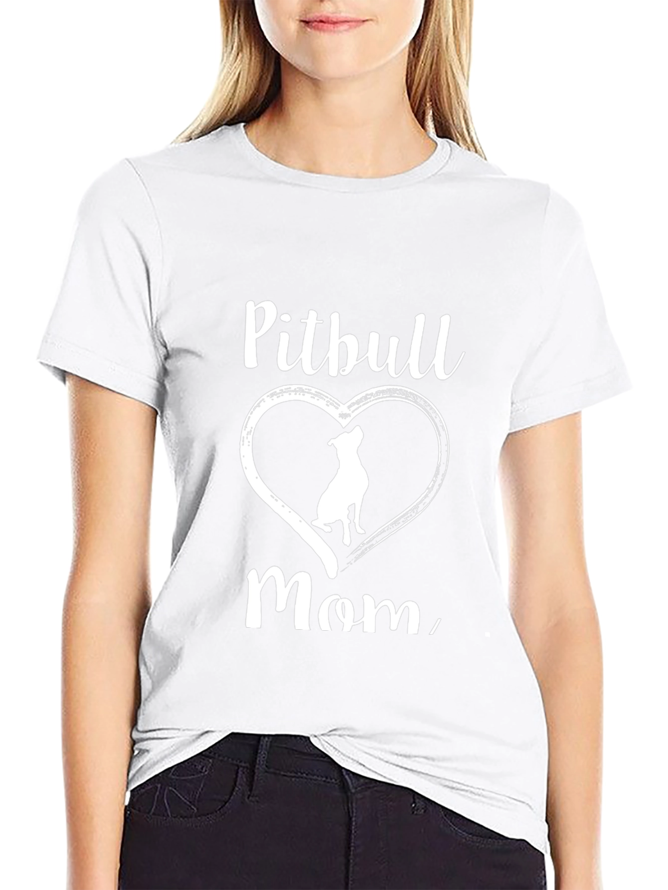 Pitbull Mom Graphic T-Shirt