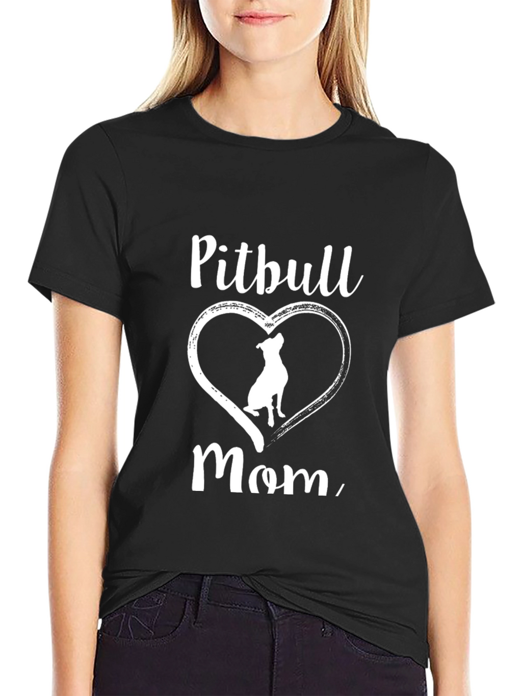 Pitbull Mom Graphic T-Shirt