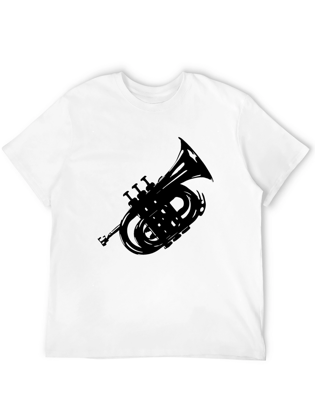 Black Trumpet Silhouette T-Shirt