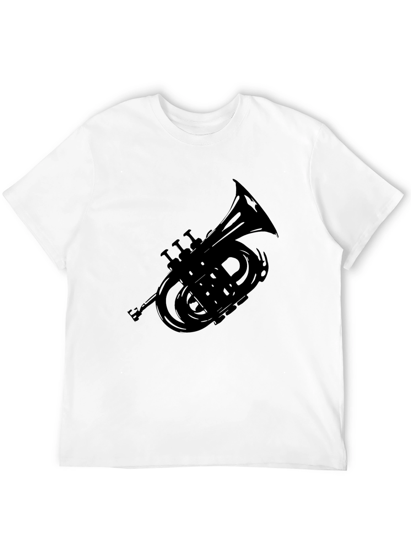 Black Trumpet Silhouette T-Shirt
