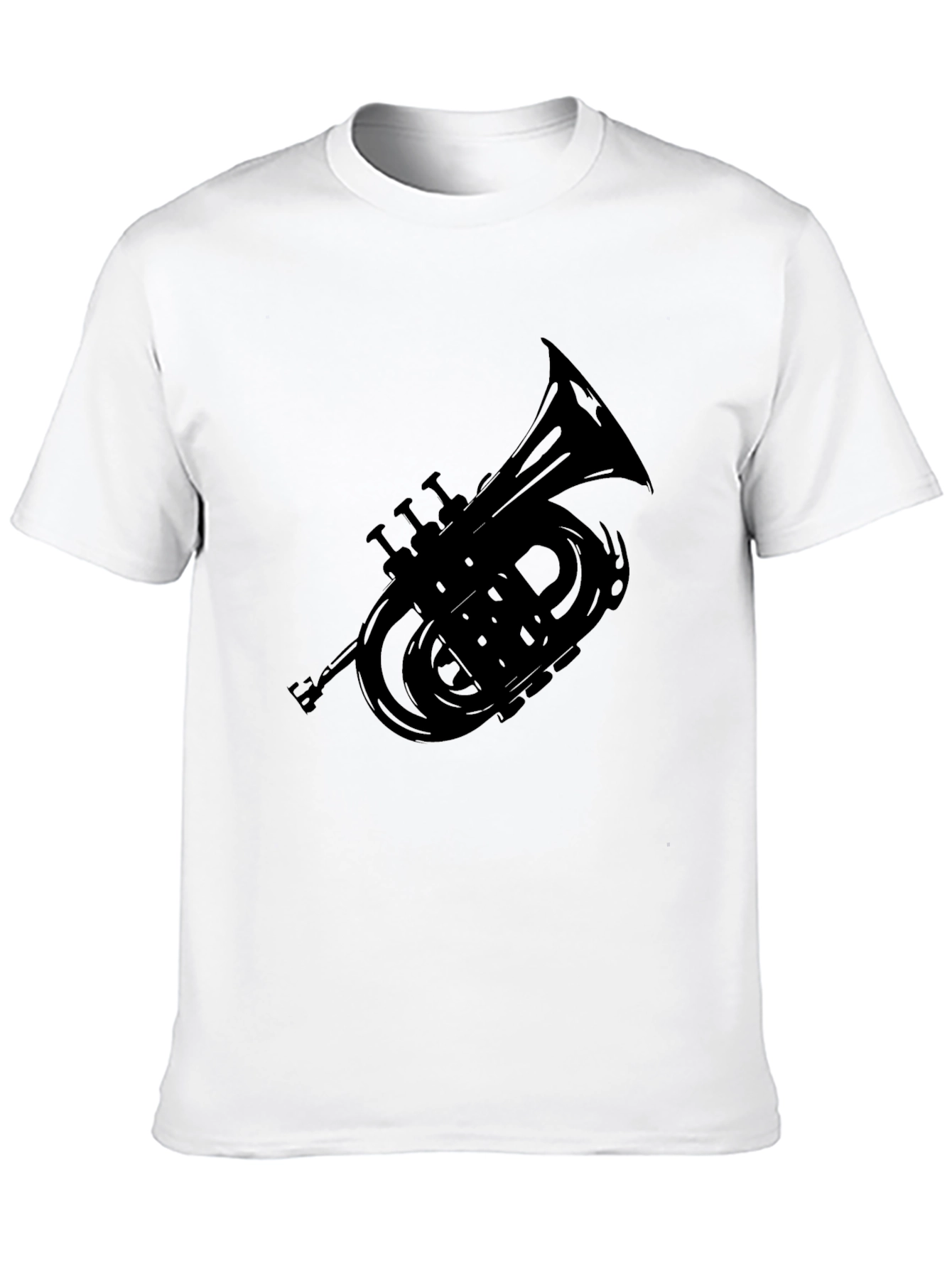 Black Trumpet Silhouette T-Shirt