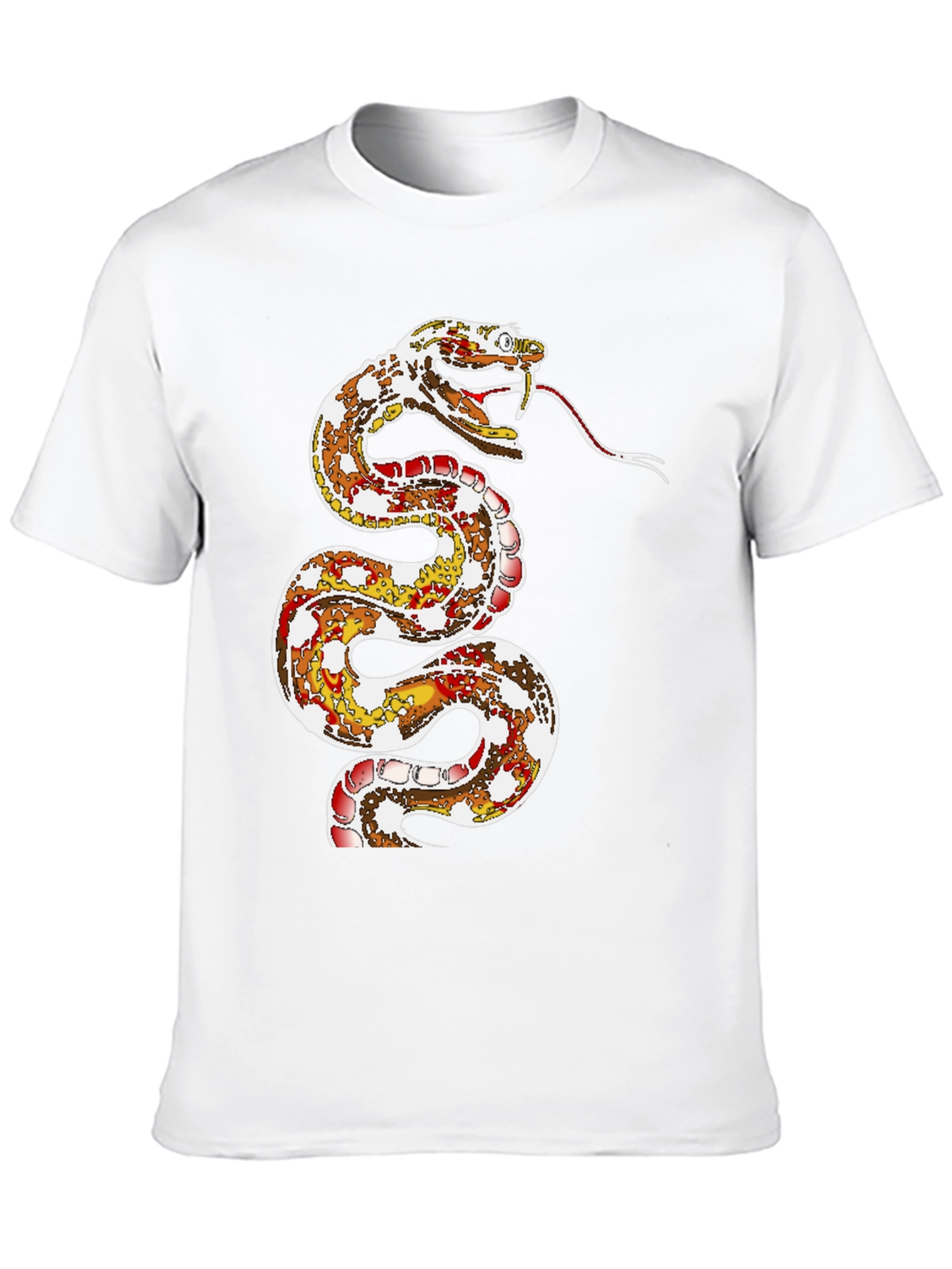 Snake Graphic Print Black T-Shirt