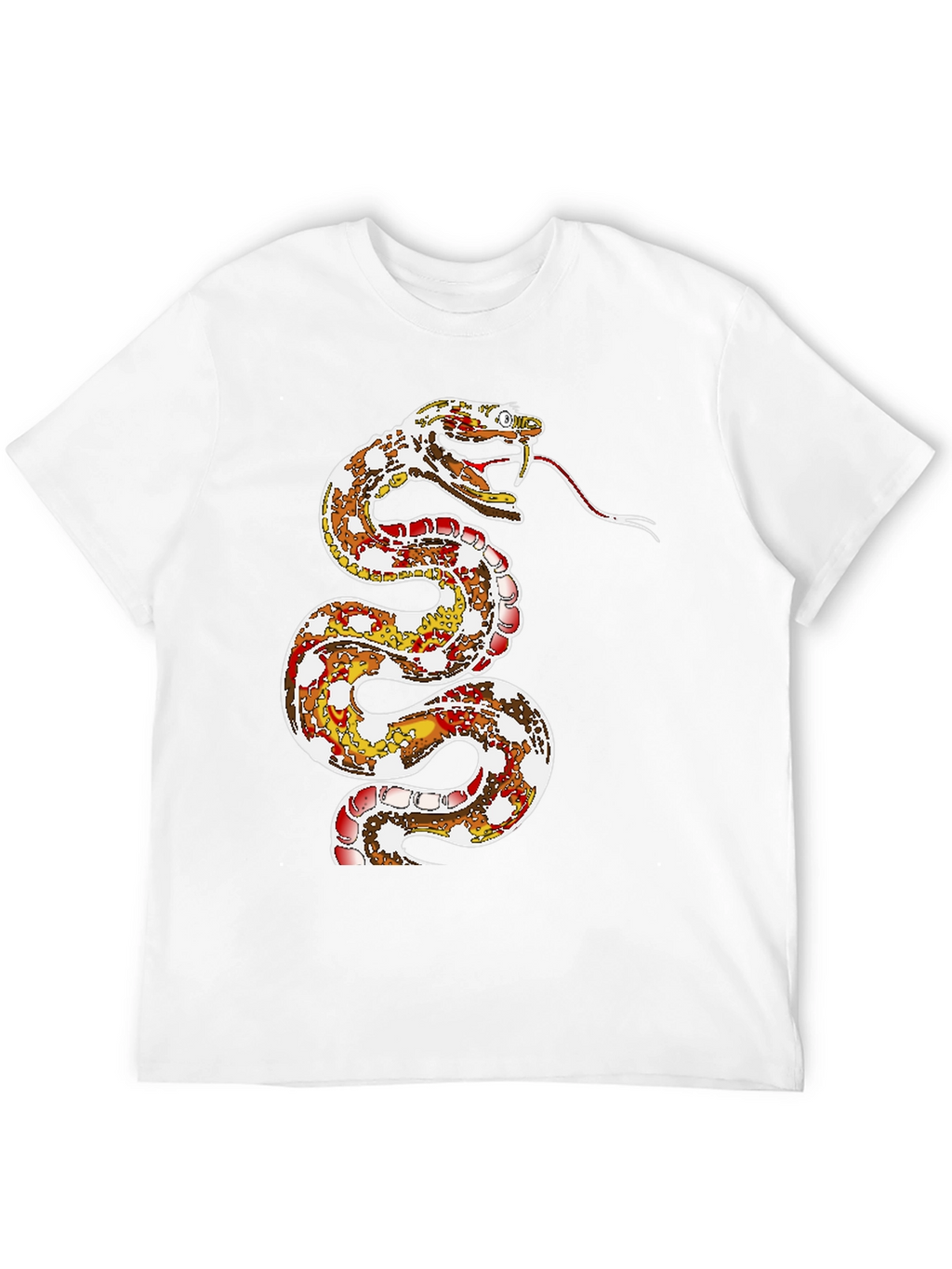 Snake Graphic Print Black T-Shirt