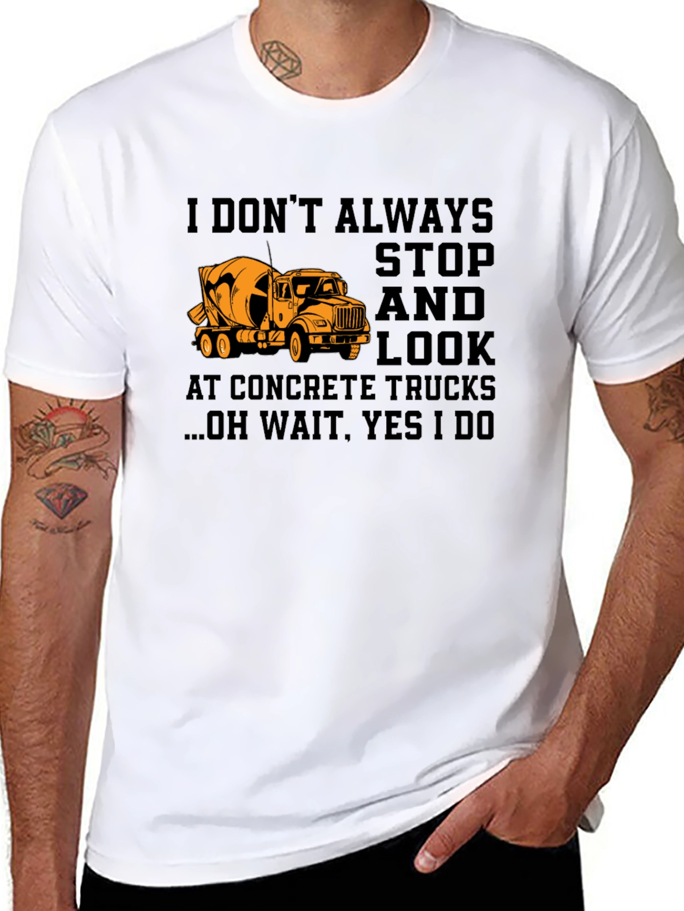 Concrete Truck Humor T-Shirt