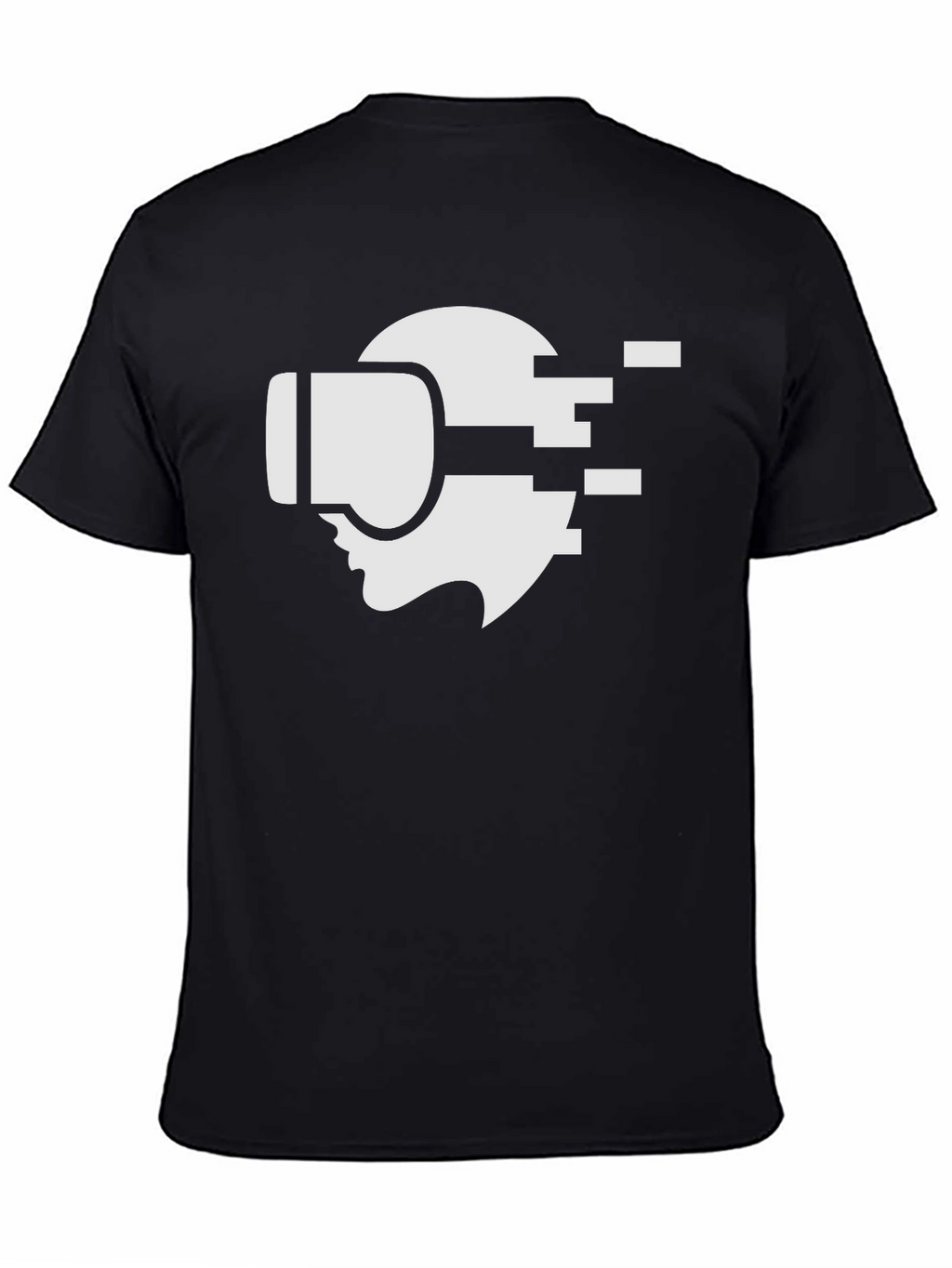 VR Headset Graphic Tee - Stylish Black Cotton T-Shirt