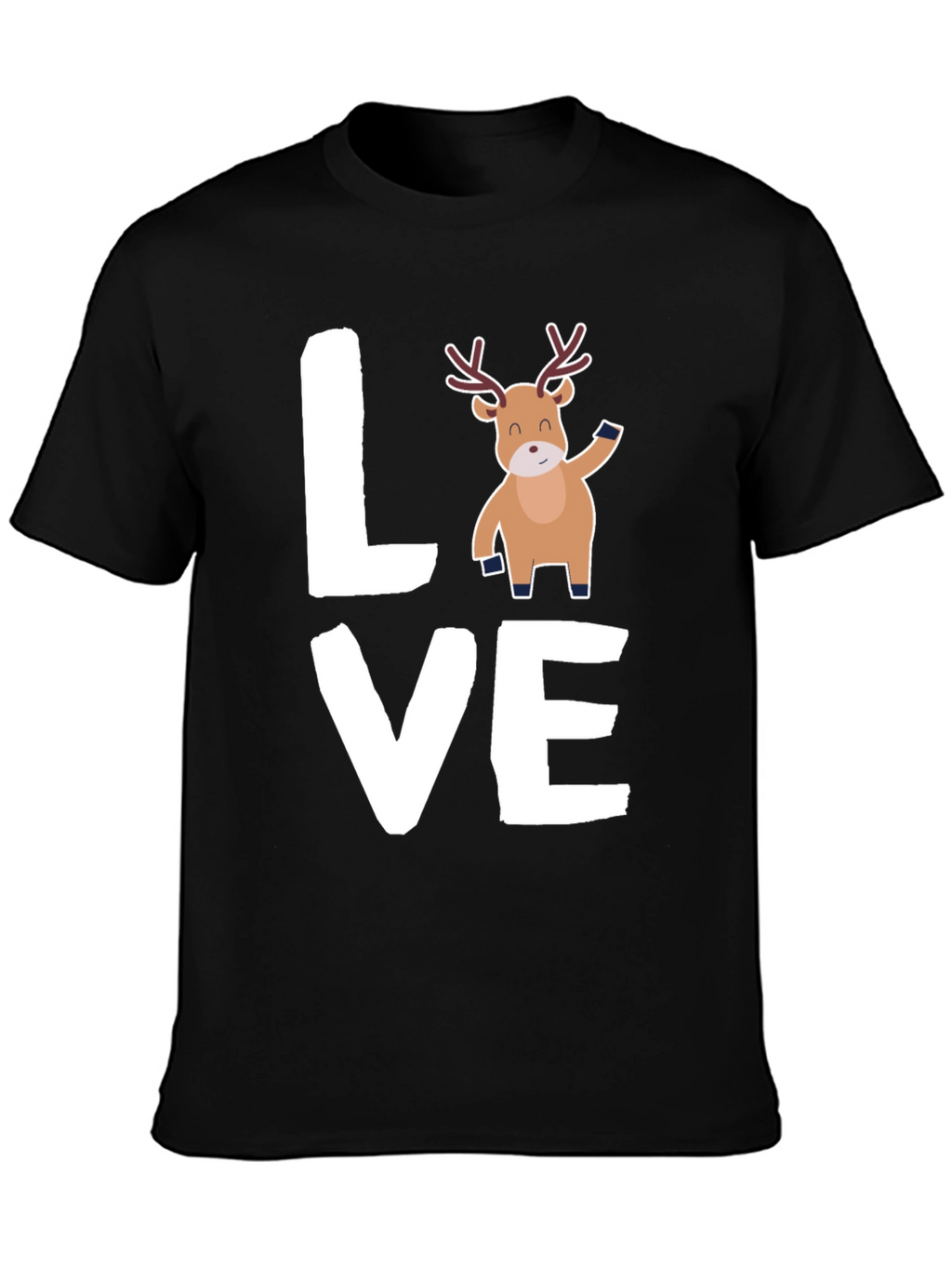 Love Reindeer Graphic Tee - Holiday Cheer