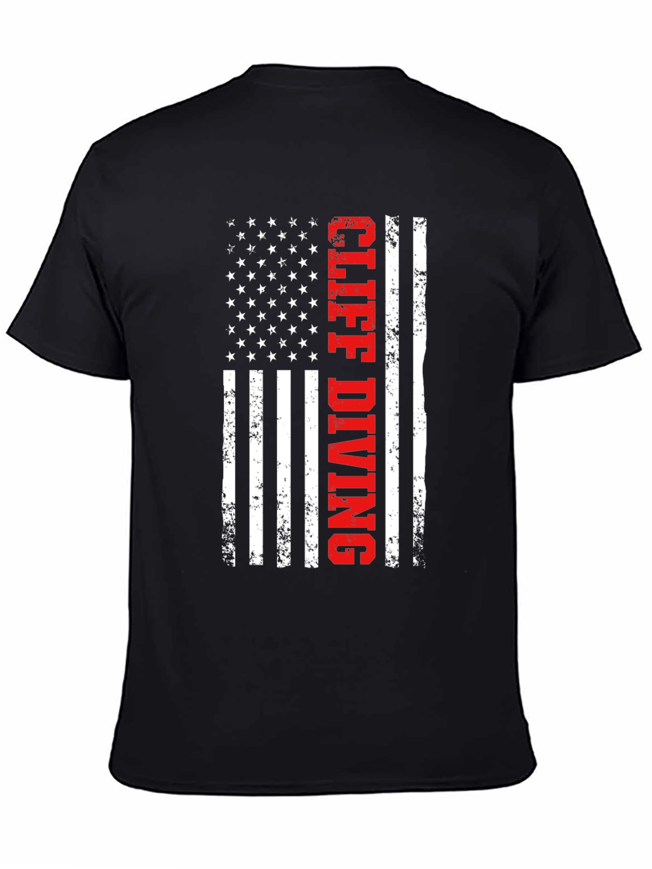 Cliff Diving American Flag Graphic Tee