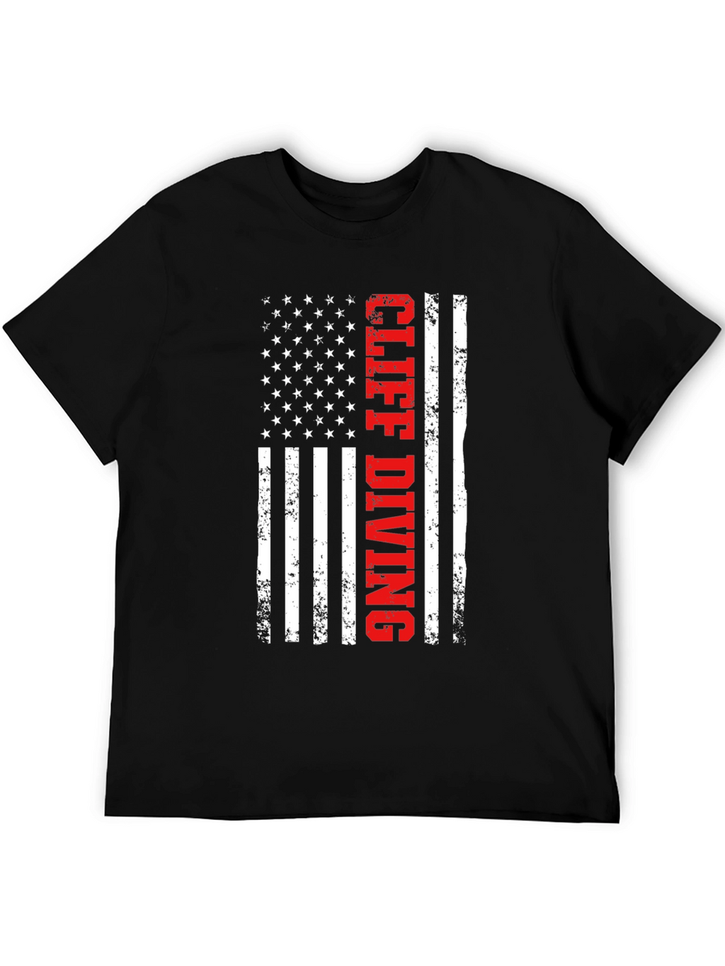 Cliff Diving American Flag Graphic Tee
