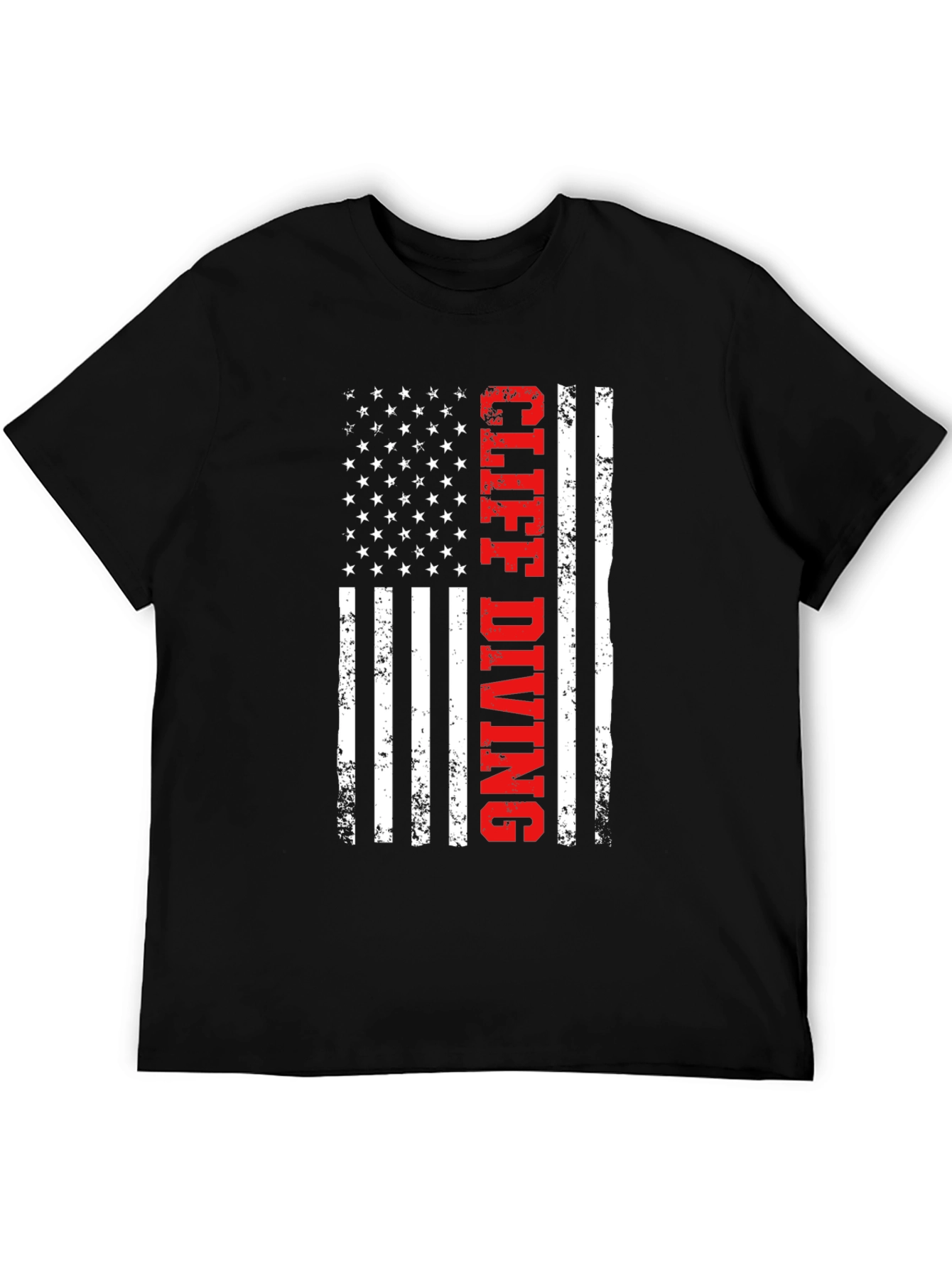 Cliff Diving American Flag Graphic Tee