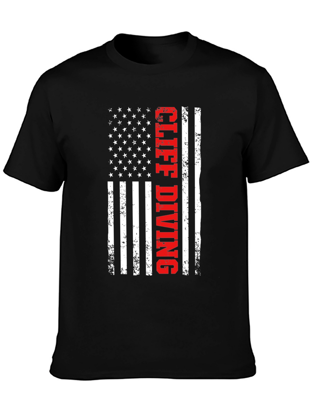 Cliff Diving American Flag Graphic Tee