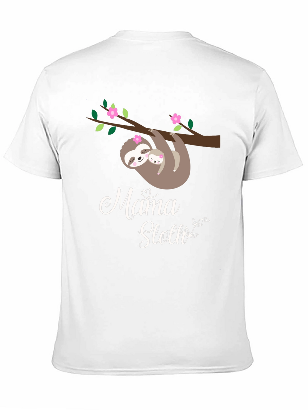 Mama Sloth Black Graphic Tee