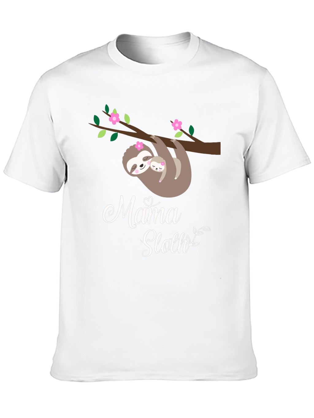 Mama Sloth Black Graphic Tee