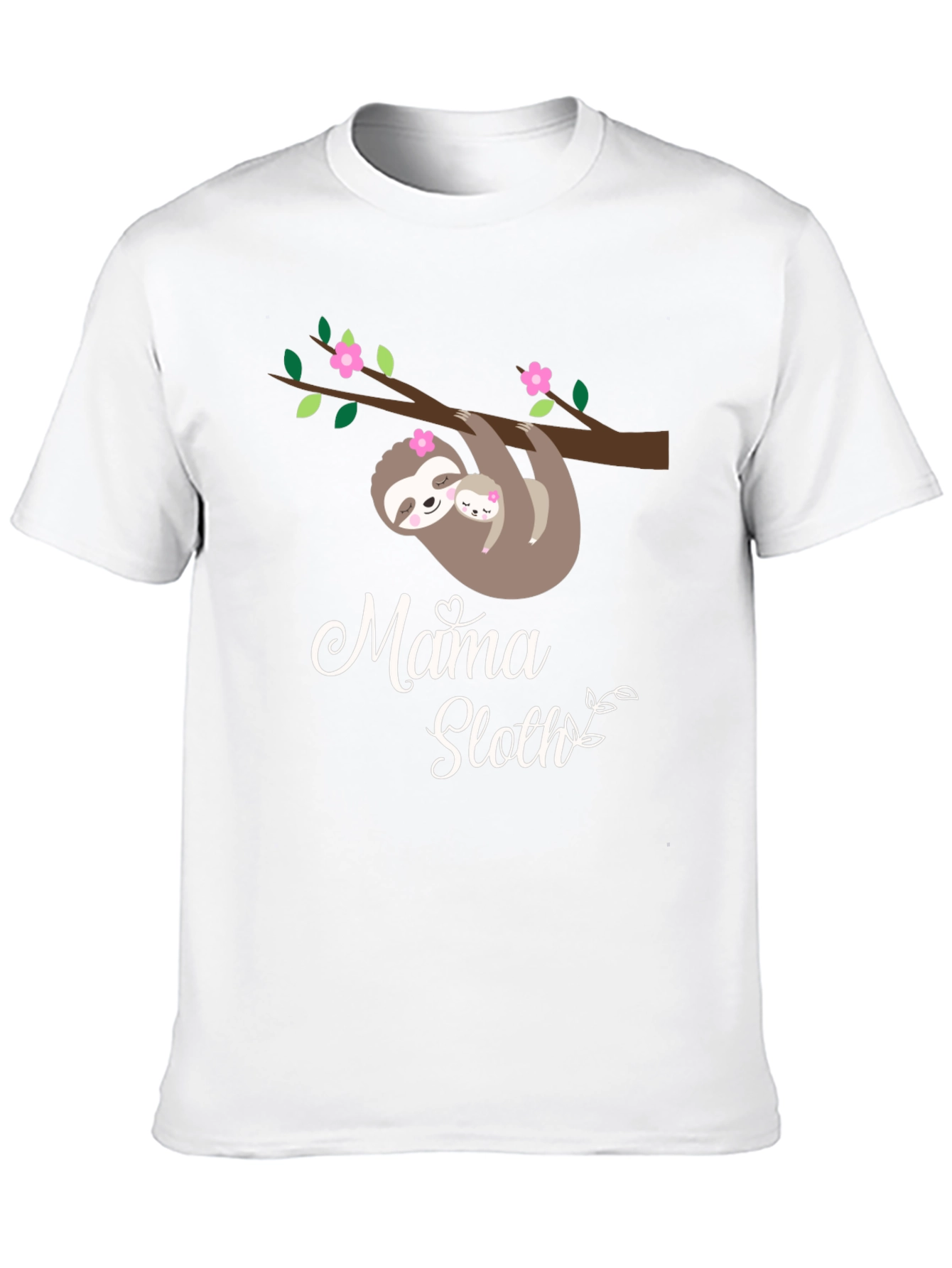 Mama Sloth Black Graphic Tee