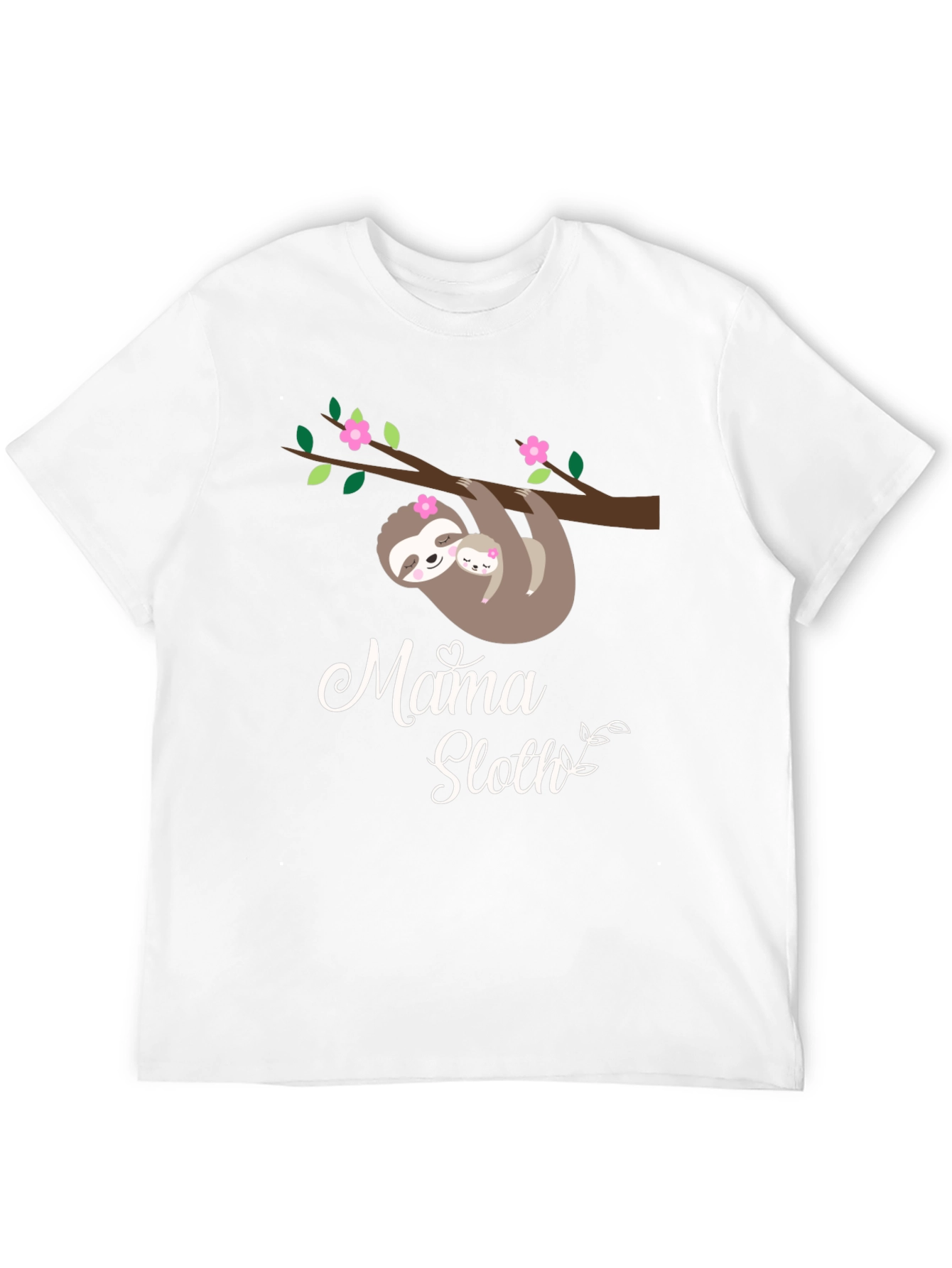 Mama Sloth Black Graphic Tee