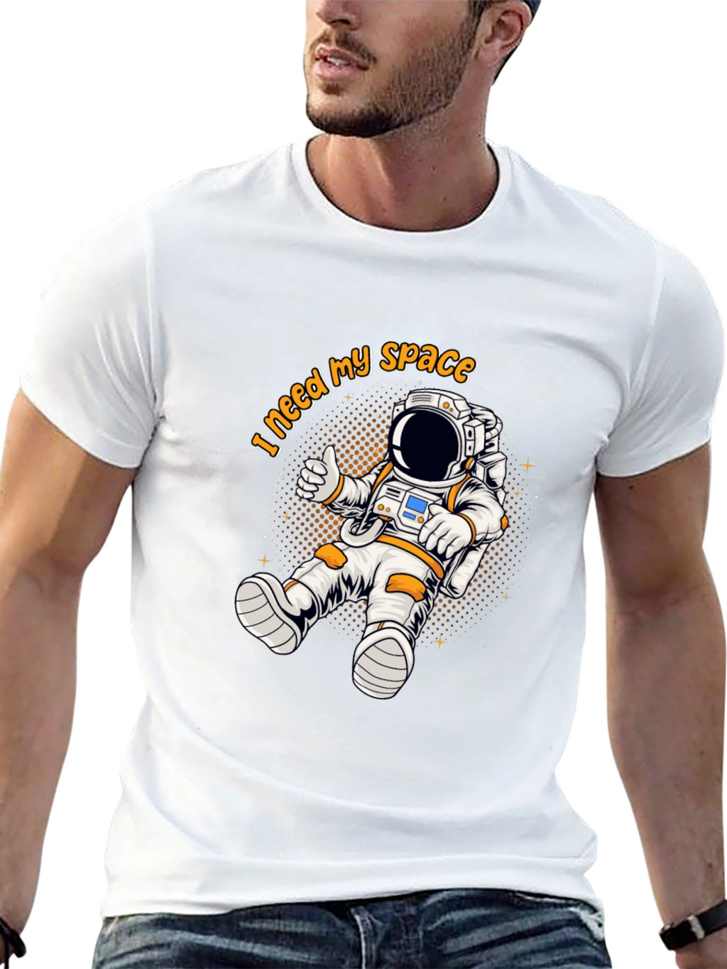 I Need My Space Astronaut Graphic T-Shirt