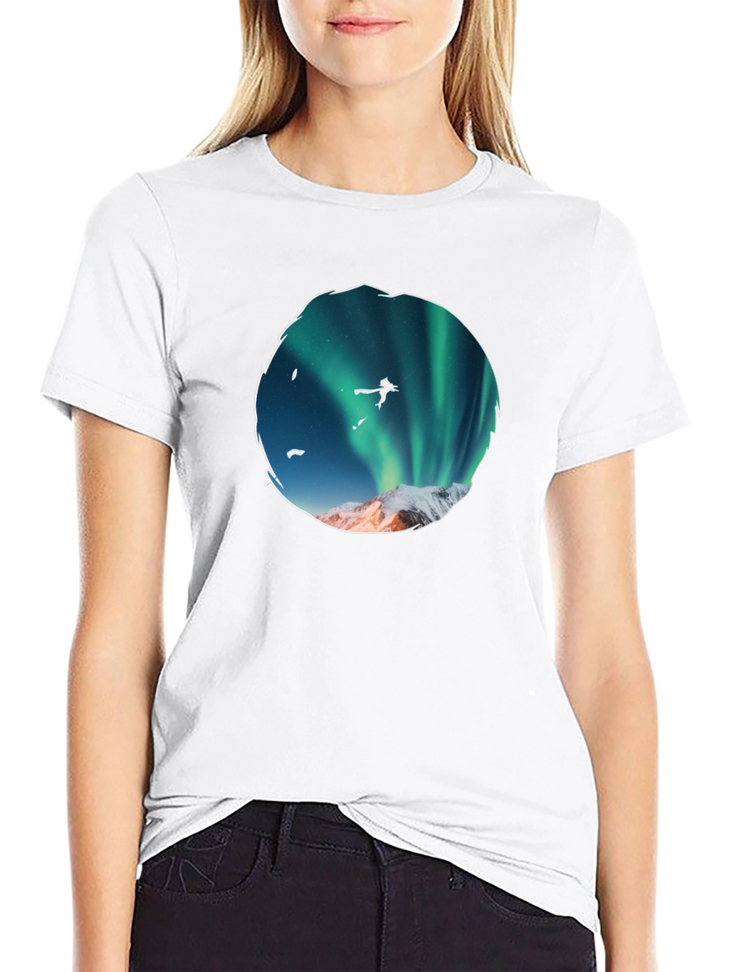 Aurora Skydiver Graphic Tee - Black