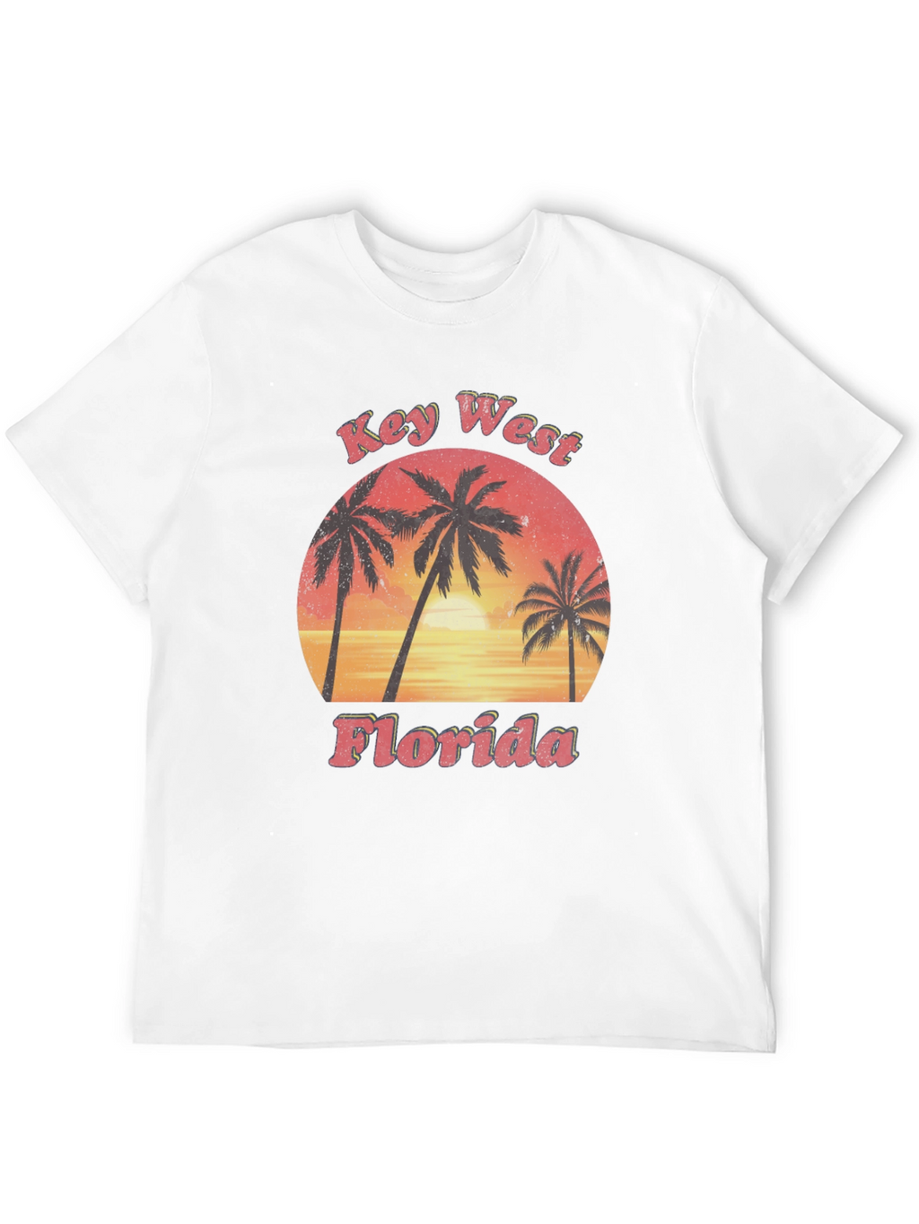 Key West Florida Palm Tree Sunset Graphic T-Shirt