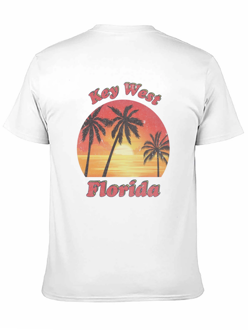 Key West Florida Palm Tree Sunset Graphic T-Shirt