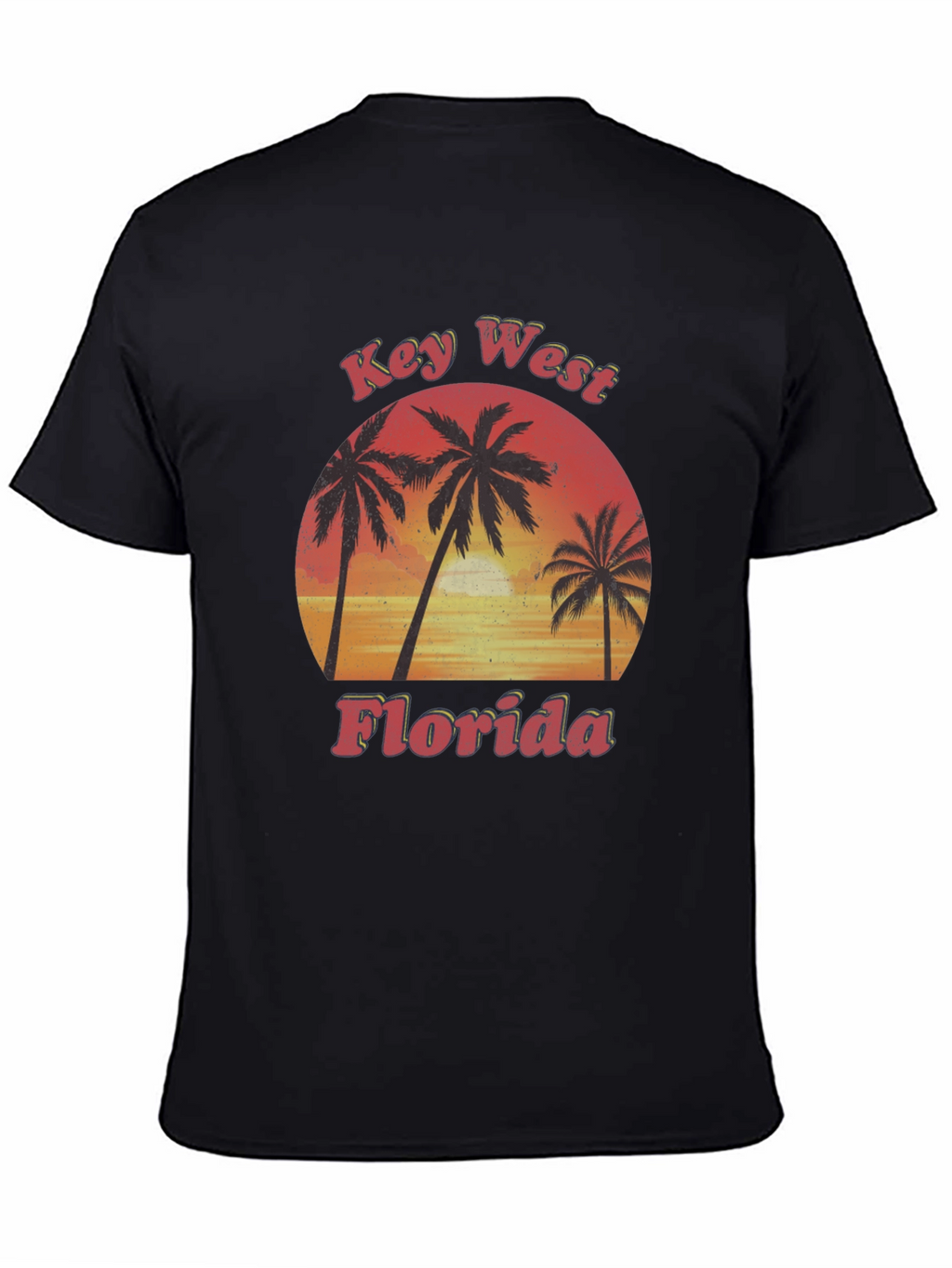 Key West Florida Palm Tree Sunset Graphic T-Shirt