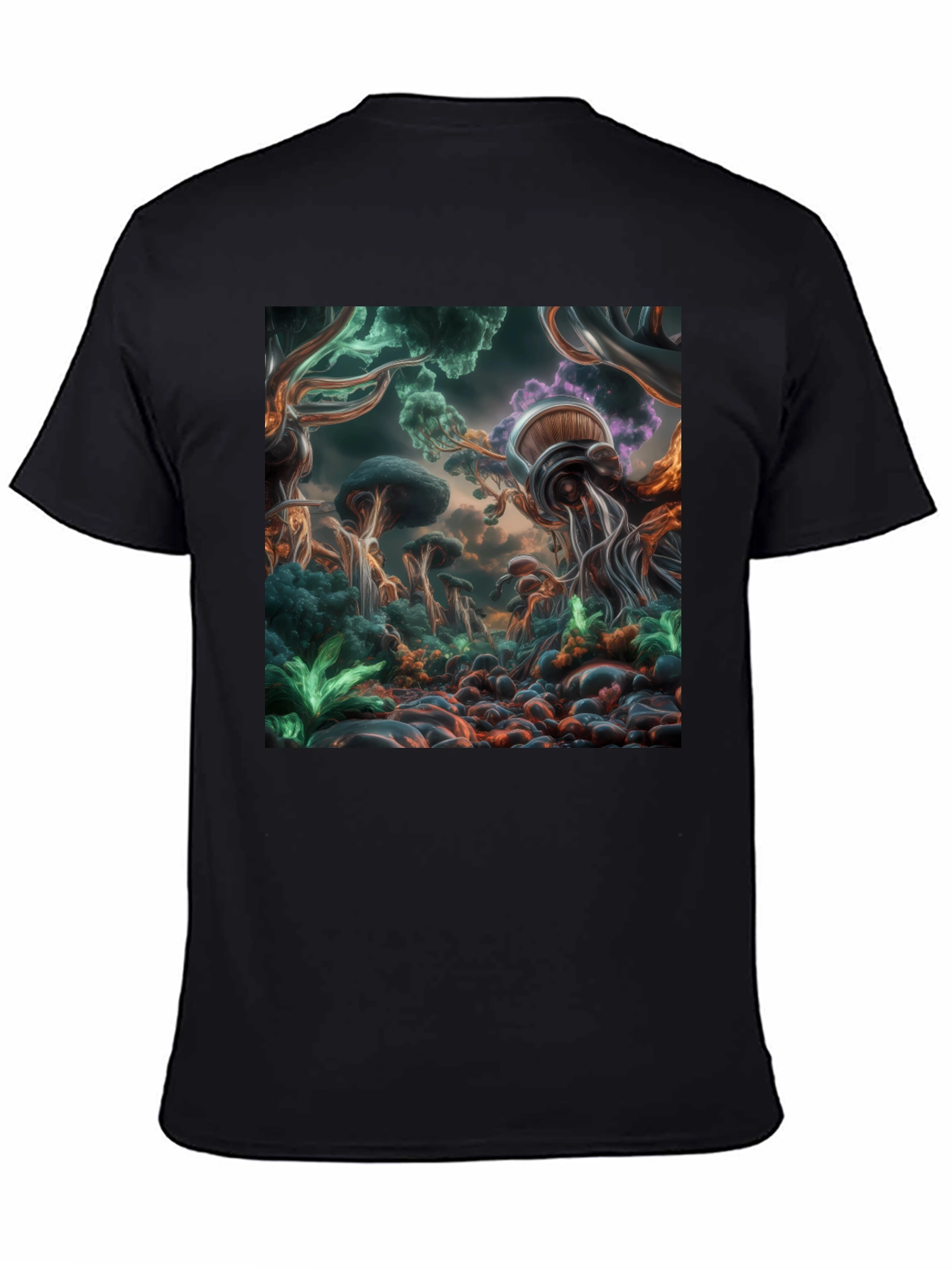 Surreal Mushroom Forest Graphic T-Shirt