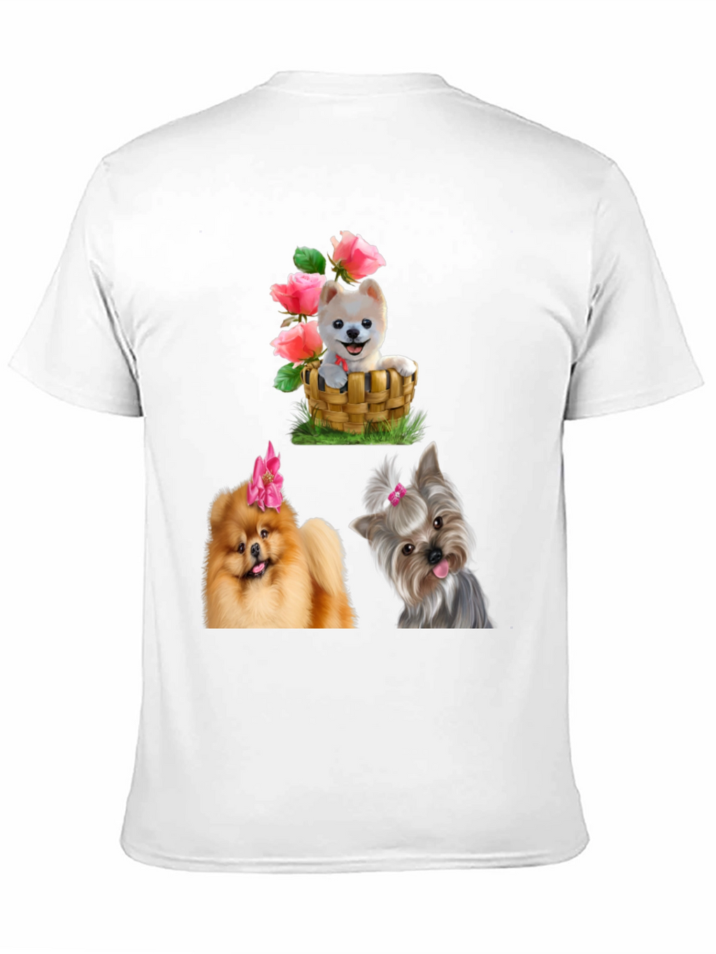 Dog Breed T-Shirt - Cute Pups in Basket