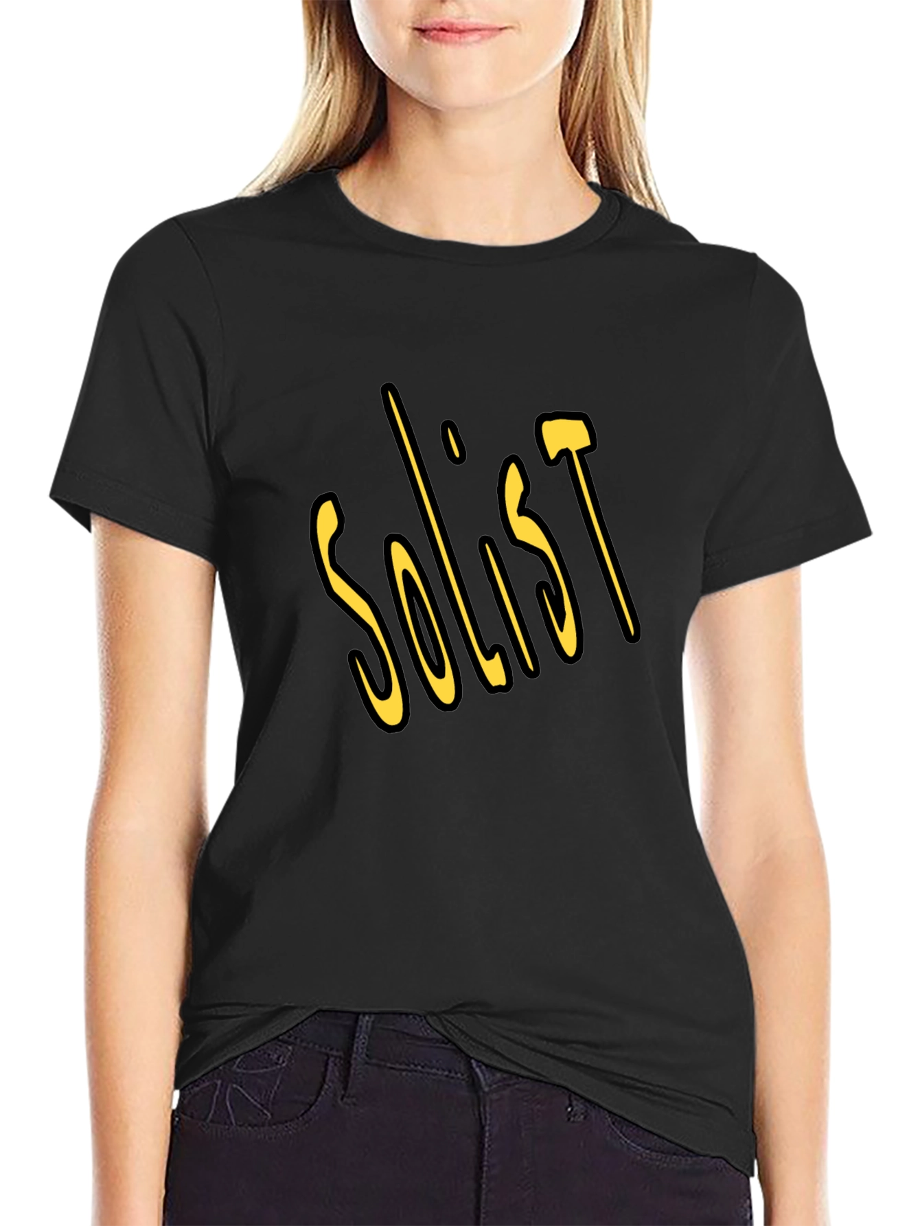 Soloist Graphic Tee - Soft Black Cotton T-Shirt