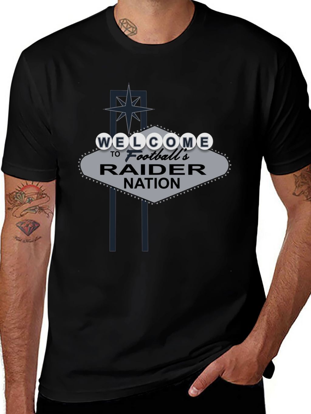 Welcome Raider Nation Black T-Shirt