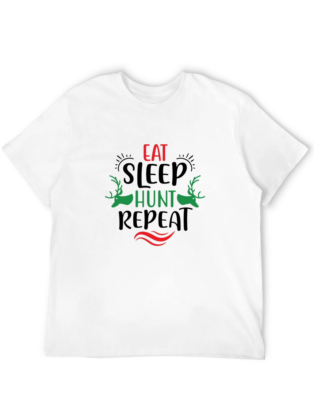 Eat Sleep Hunt Repeat Black Graphic Tee