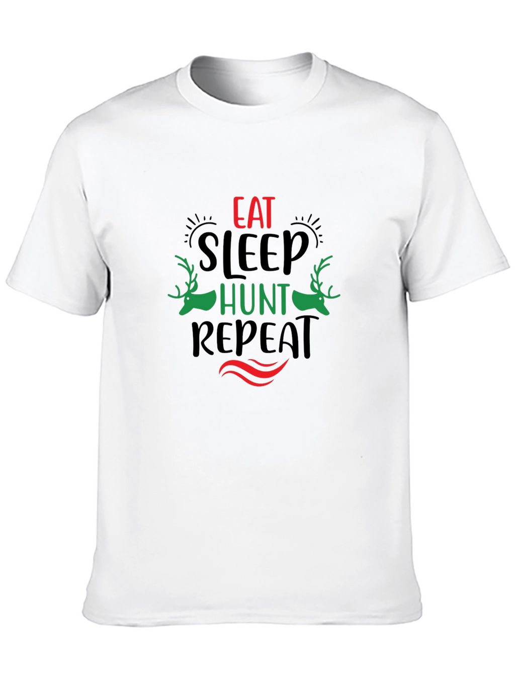 Eat Sleep Hunt Repeat Black Graphic Tee