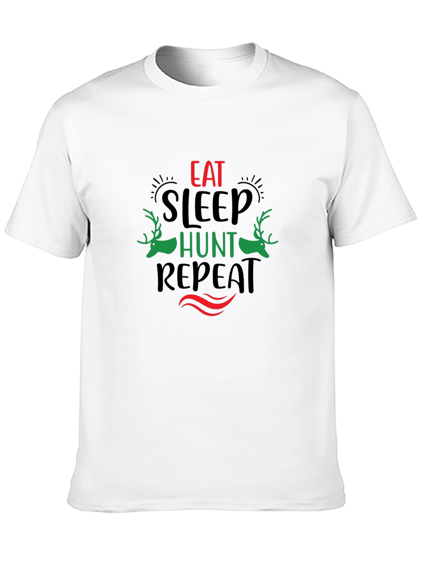 Eat Sleep Hunt Repeat Black Graphic Tee