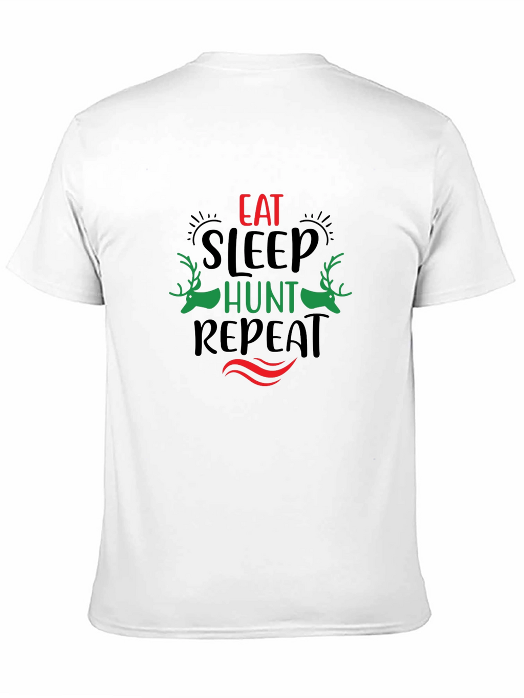 Eat Sleep Hunt Repeat Black Graphic Tee