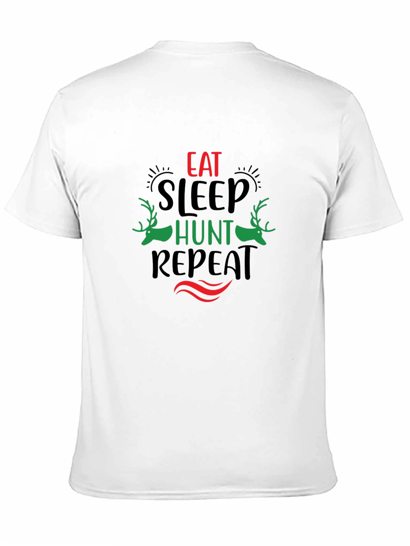 Eat Sleep Hunt Repeat Black Graphic Tee