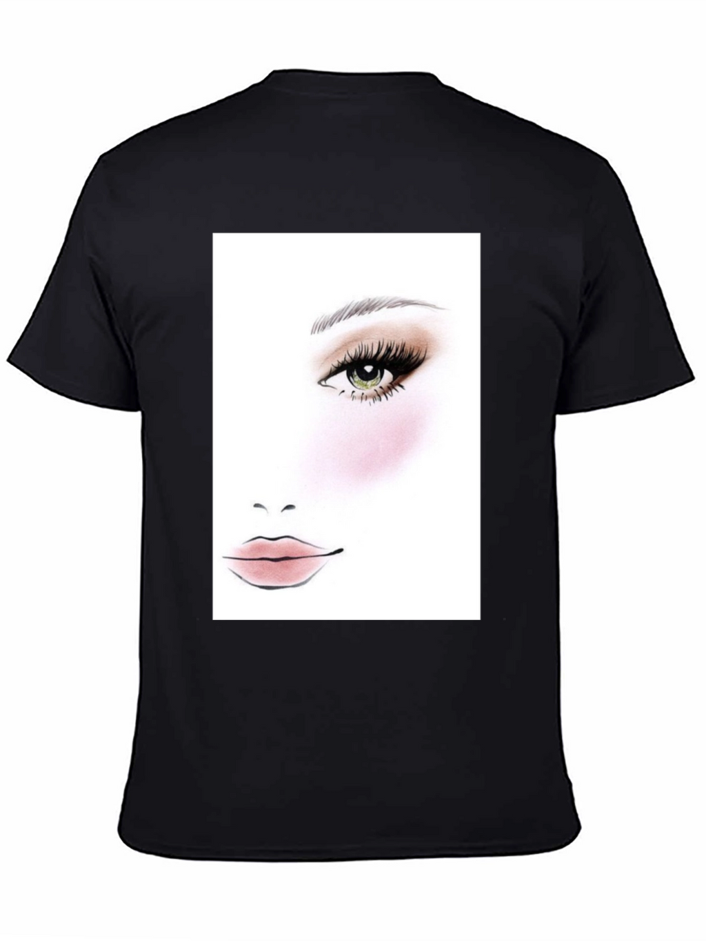 Makeup Face Chart Black T-Shirt