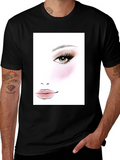 Makeup Face Chart Black T-Shirt