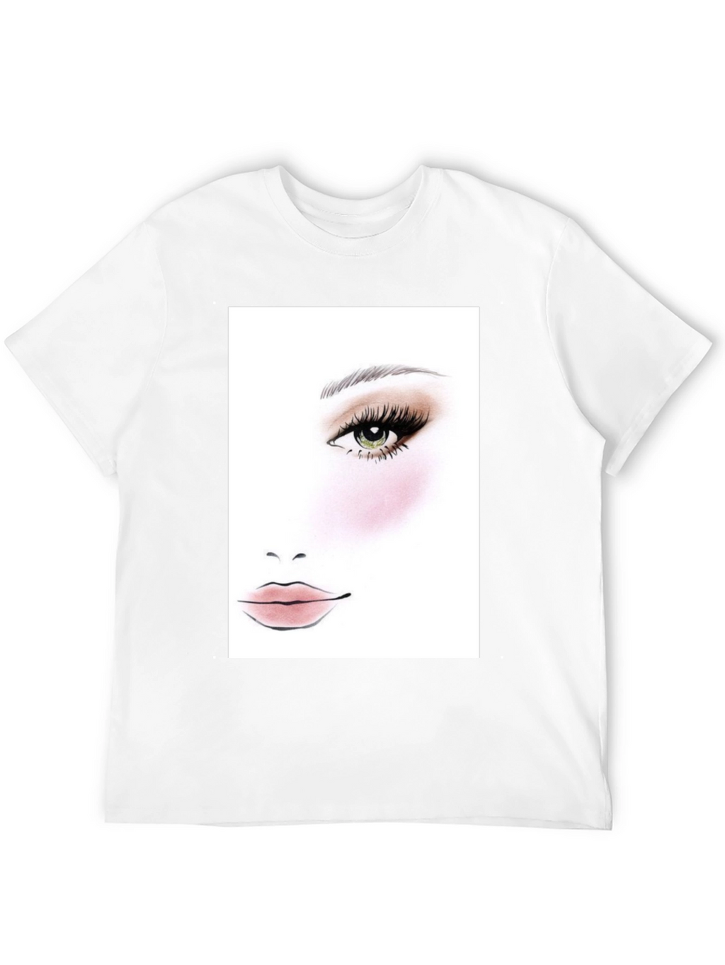 Makeup Face Chart Black T-Shirt