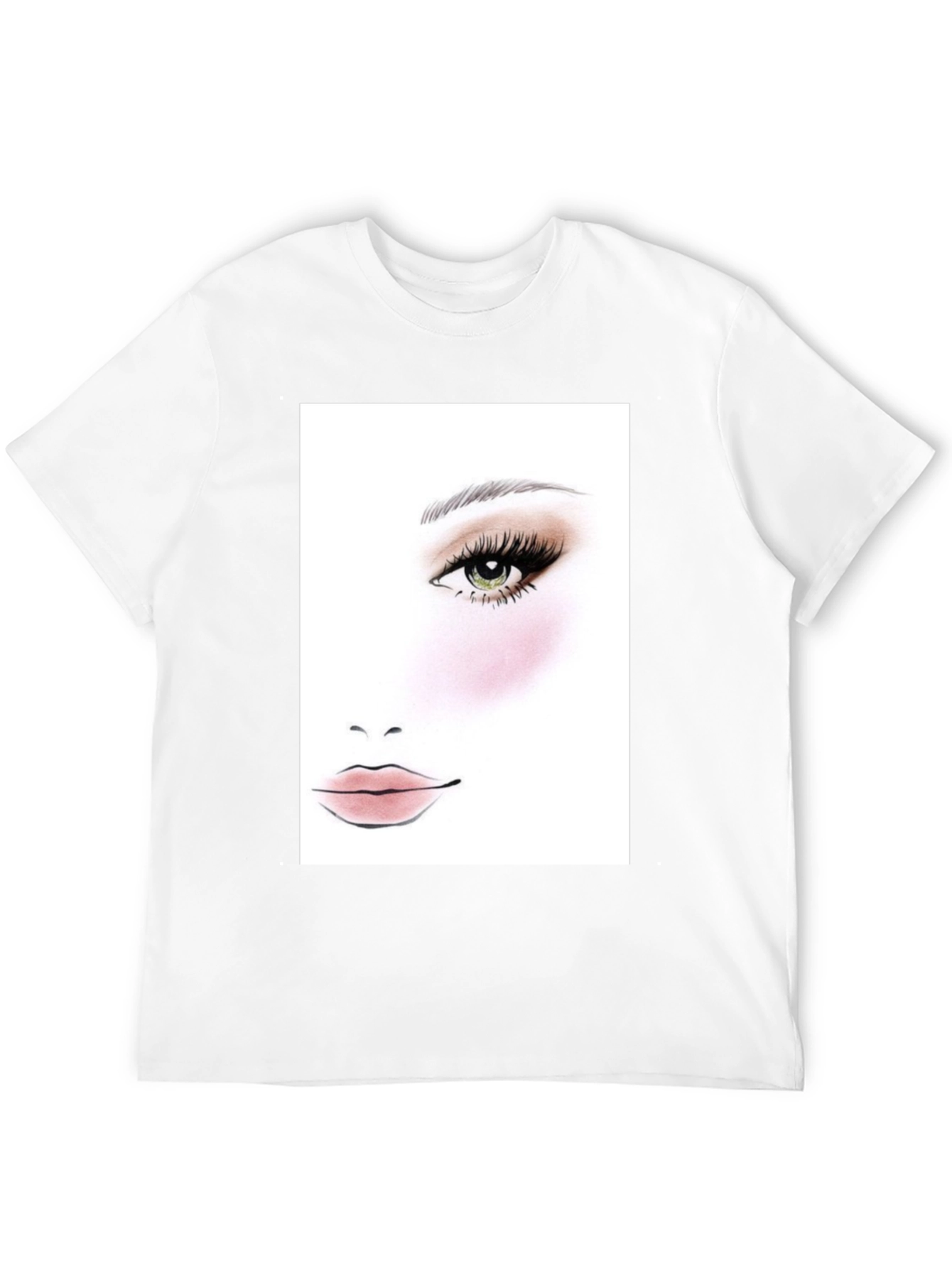Makeup Face Chart Black T-Shirt