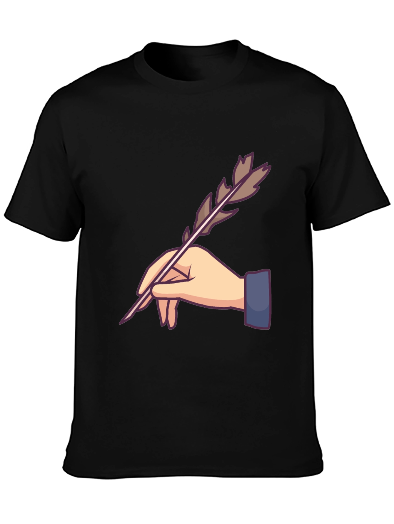 Feather Pen Graphic Tee - Artistic Design