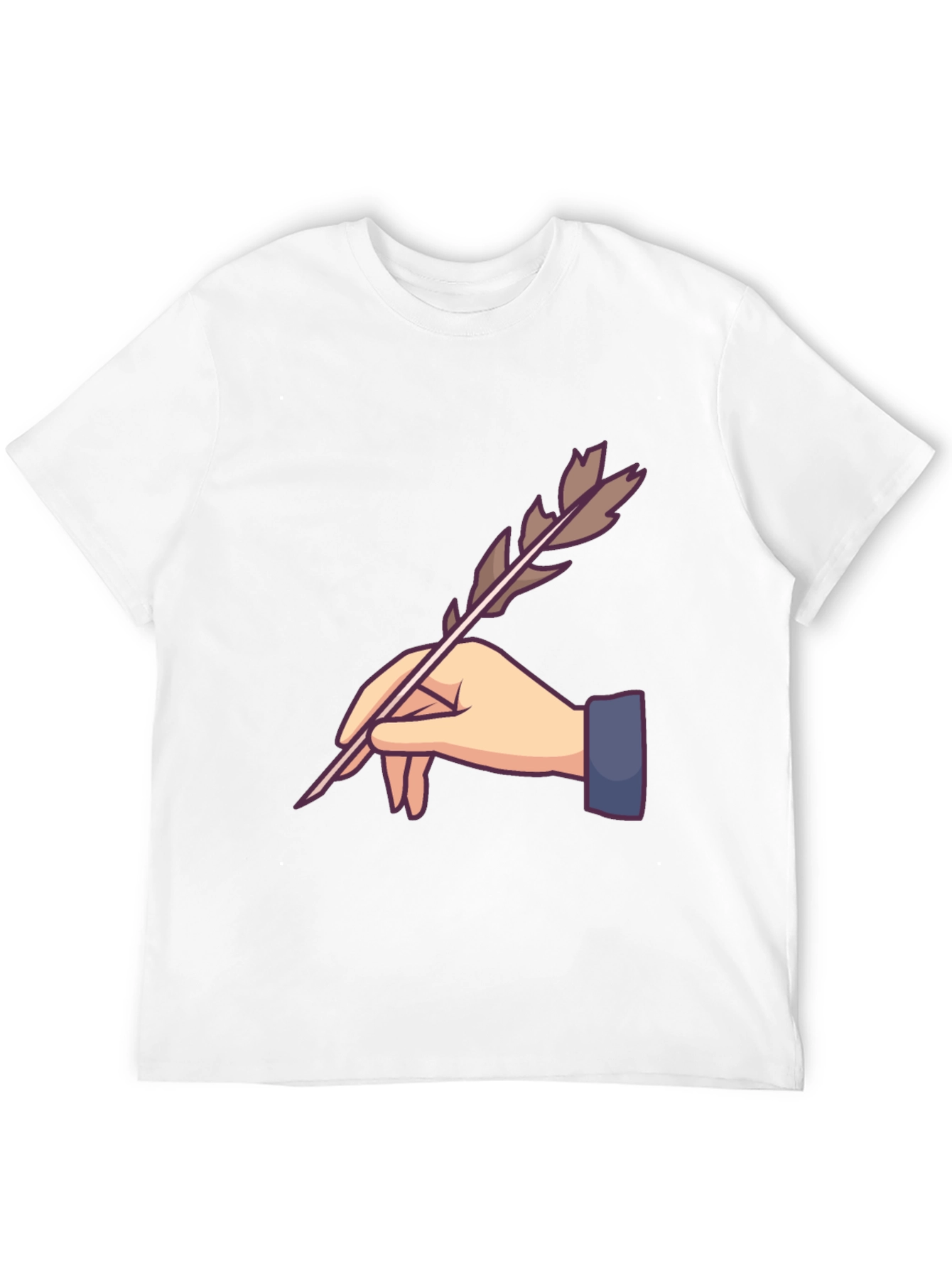 Feather Pen Graphic Tee - Artistic Design