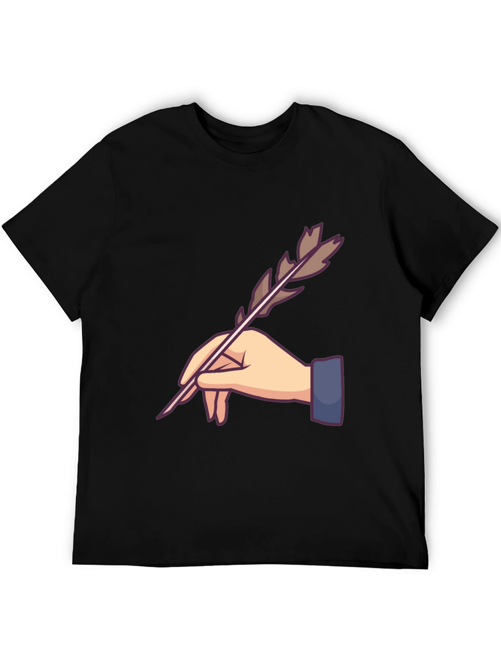 Feather Pen Graphic Tee - Artistic Design
