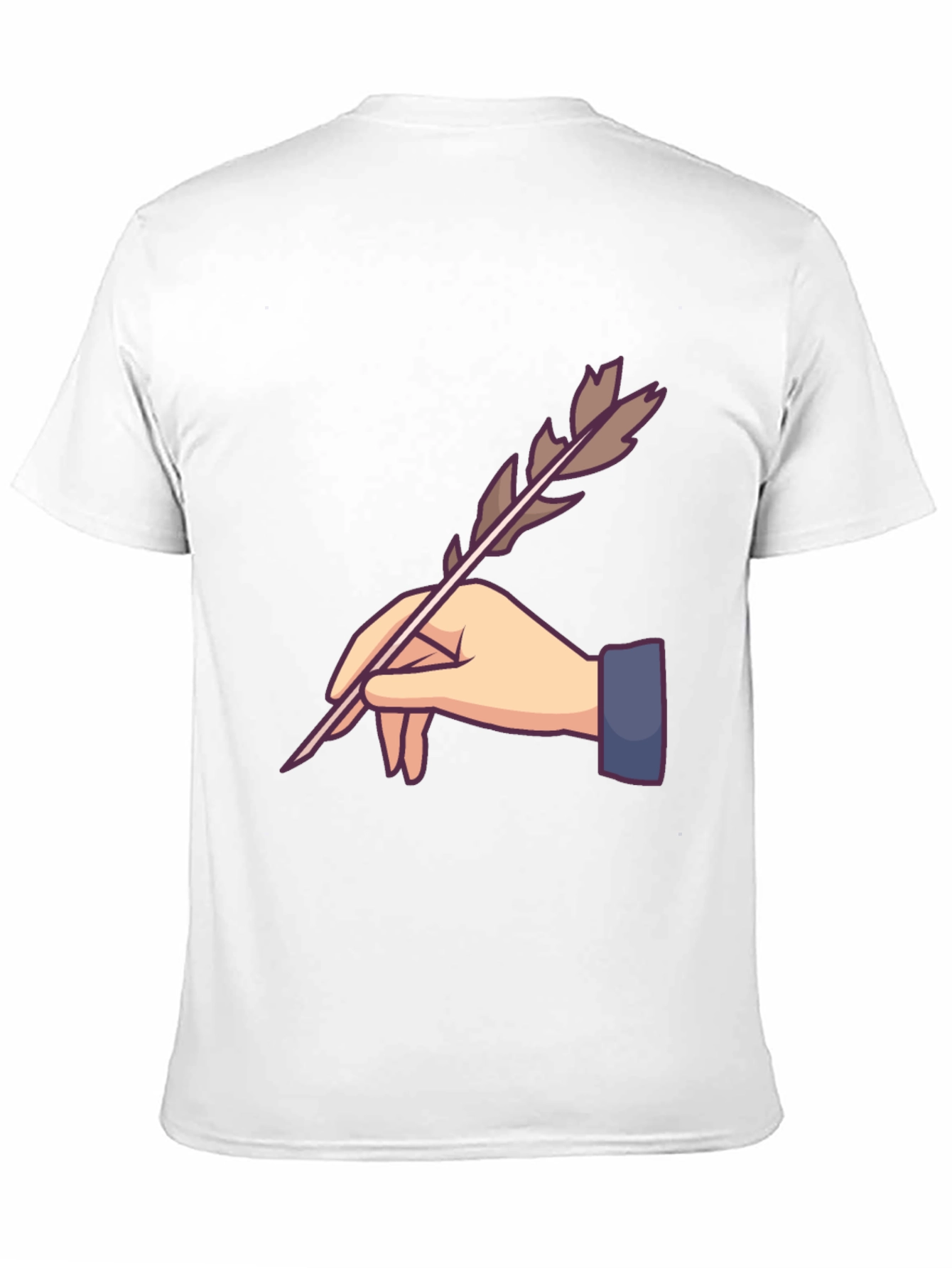 Feather Pen Graphic Tee - Artistic Design