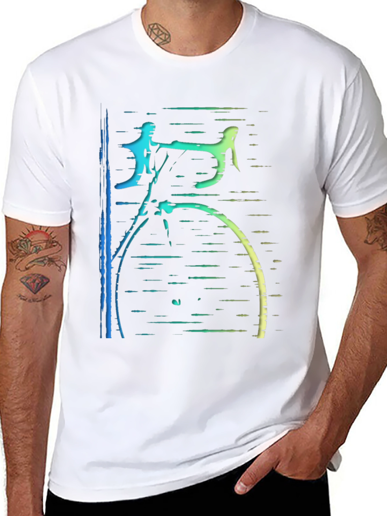Cycling Art Black T-Shirt
