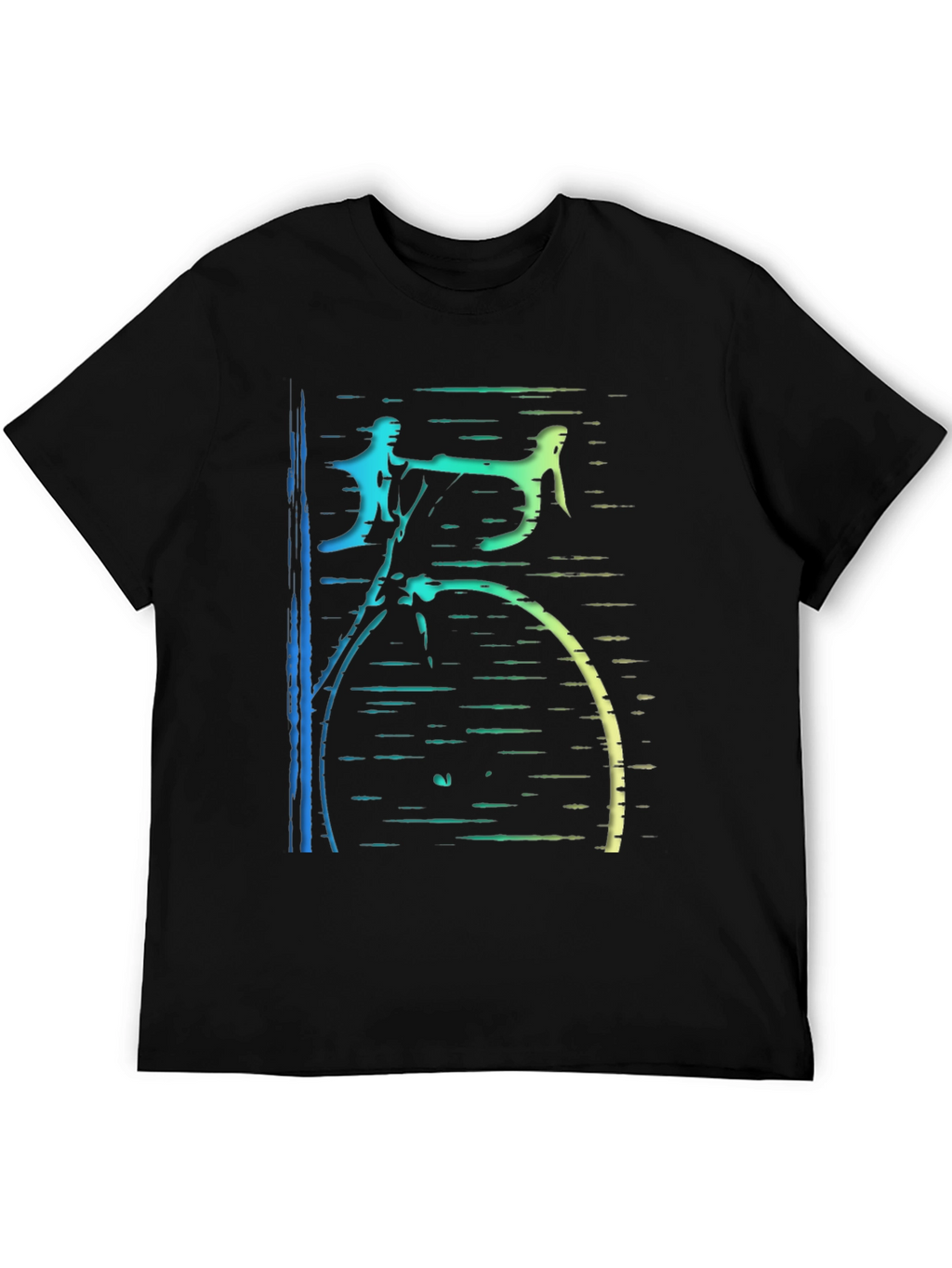 Cycling Art Black T-Shirt