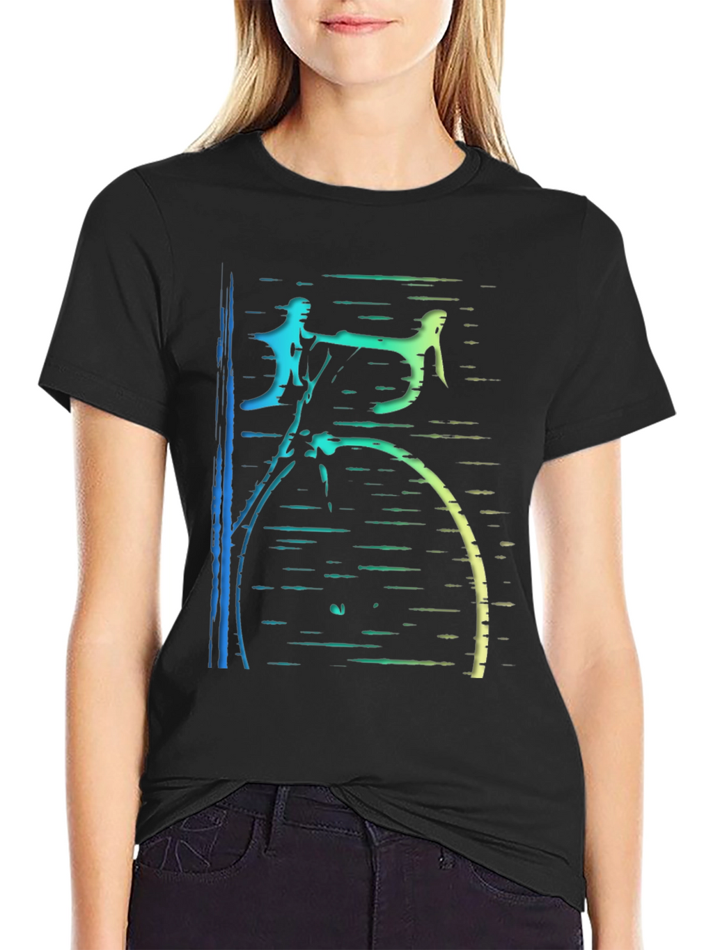 Cycling Art Black T-Shirt