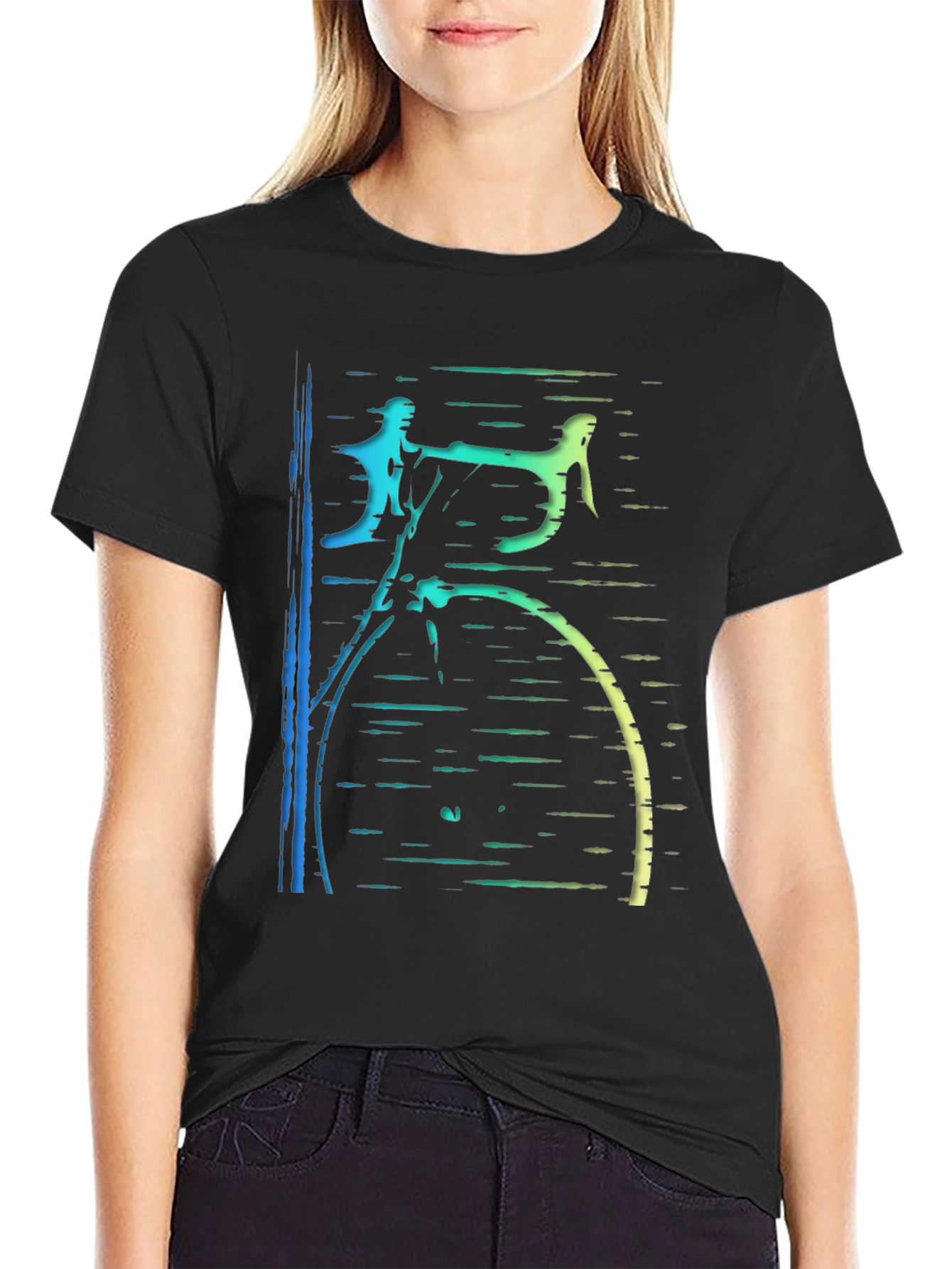 Cycling Art Black T-Shirt