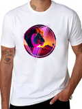 Retro Lion Graphic Tee - Black T-Shirt
